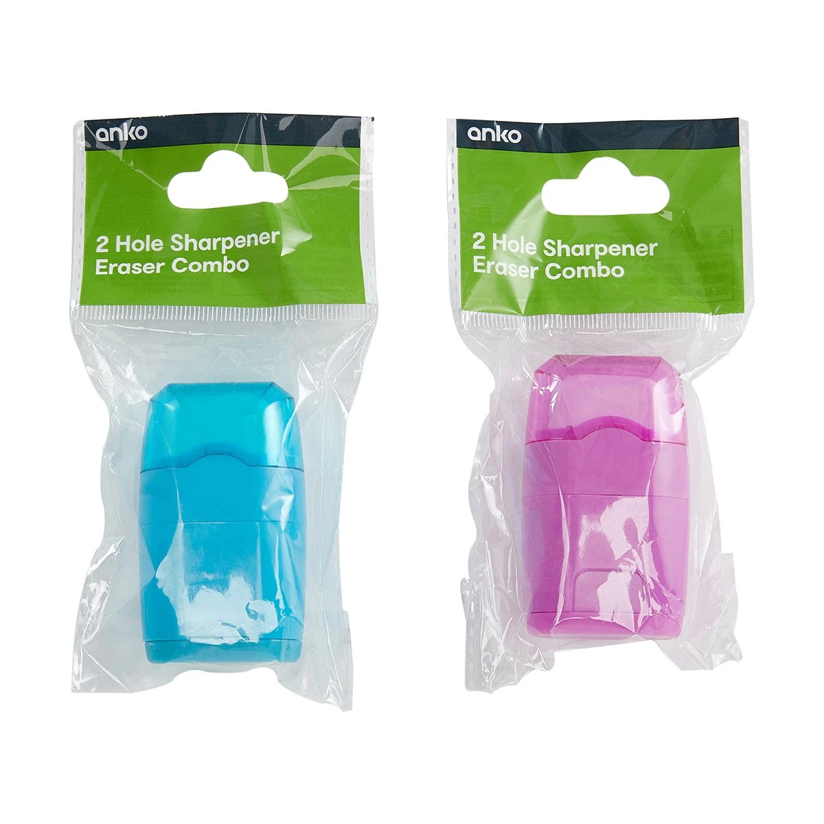 1 2 Hole Sharpener Eraser Combo - Assorted, 1 of 5