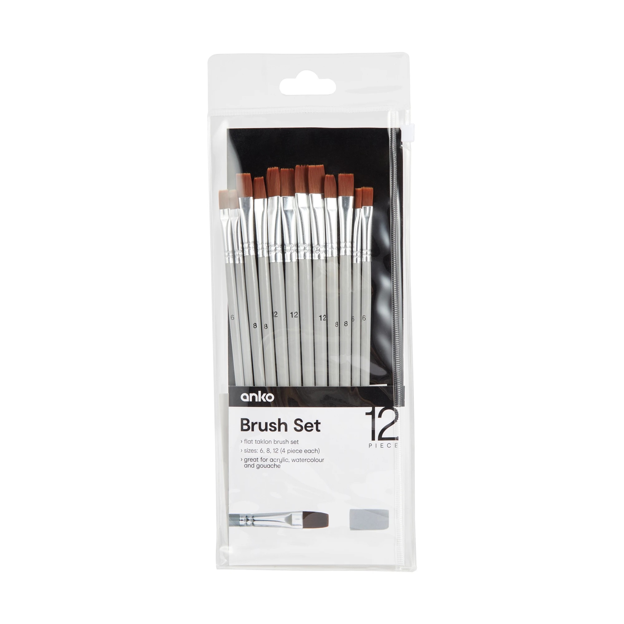 1 12 Piece Brush Set - Flat, 1 of 3