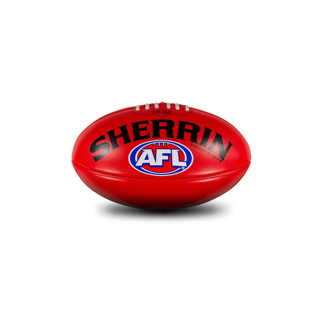 1 Sherrin AFL PVC Replica Football Size 5 Outdoor Recreational Grass Play - Red, 1 of 2