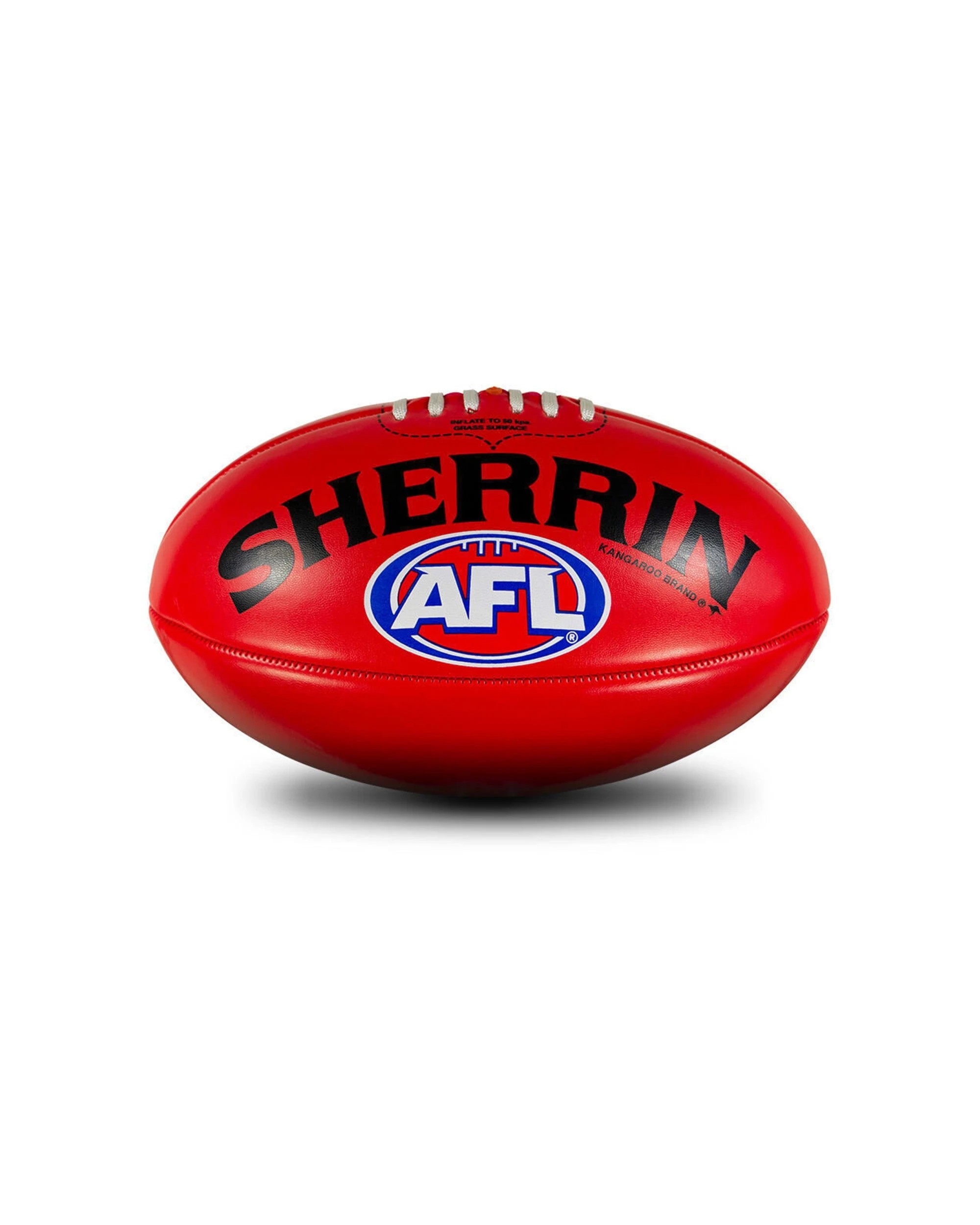 1 Sherrin AFL PVC Replica Football Size 5 Outdoor Recreational Grass Play - Red, 1 of 2