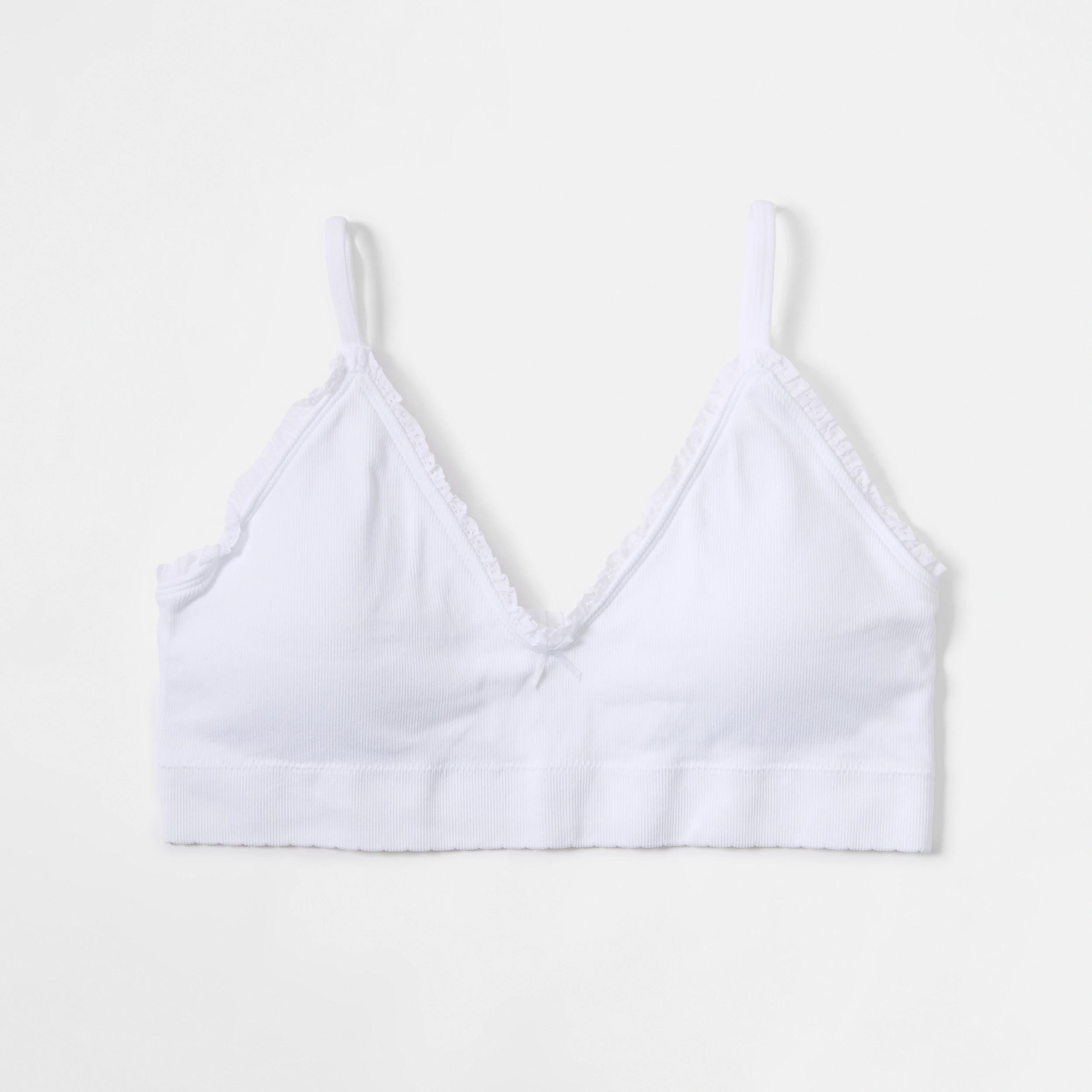 3 2 Pack Seamfree Rib Bralette MA CHERIE POLKA DOT, WHITE, 3 of 10