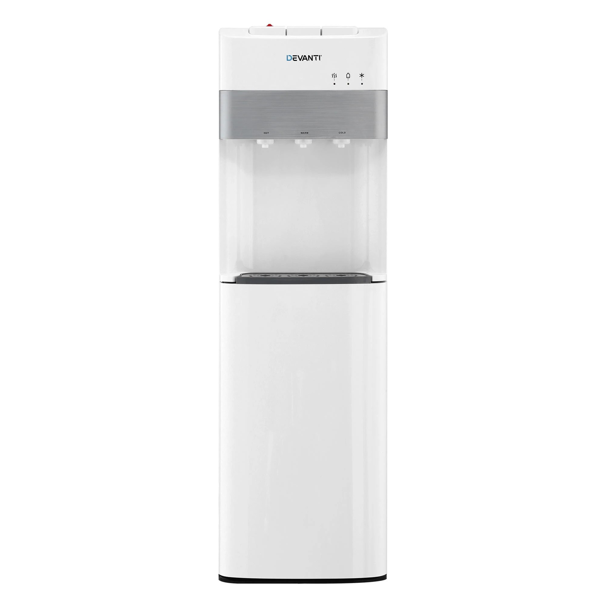 2 Devanti 3 Taps Water Cooler Dispenser Bottom Loading Dispenser Chiller Filter - White, 2 of 9