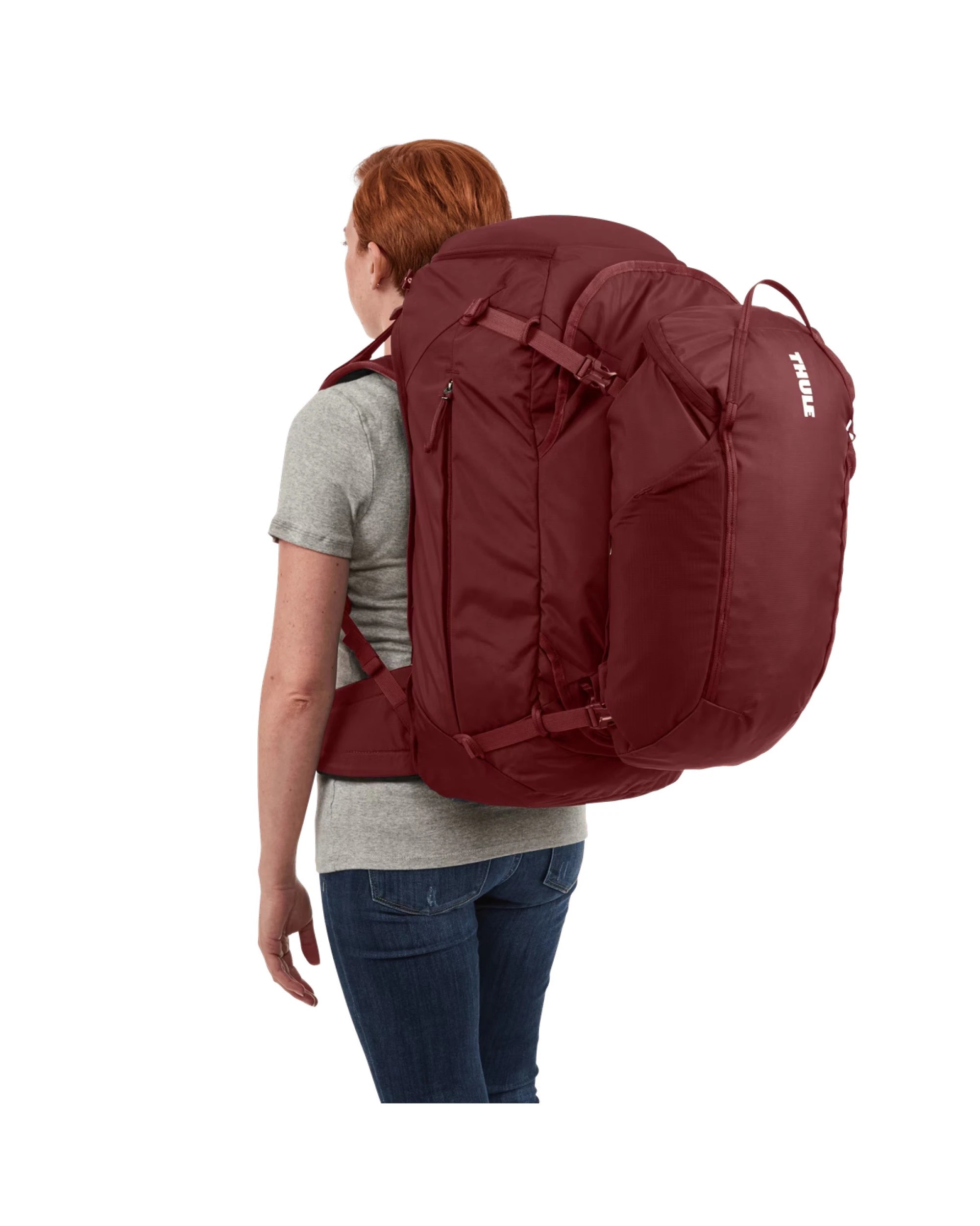 8 Thule 60L Womens 2-in-1 Landmark Adventure Travel Backpack Bag in Dark, 8 of 10
