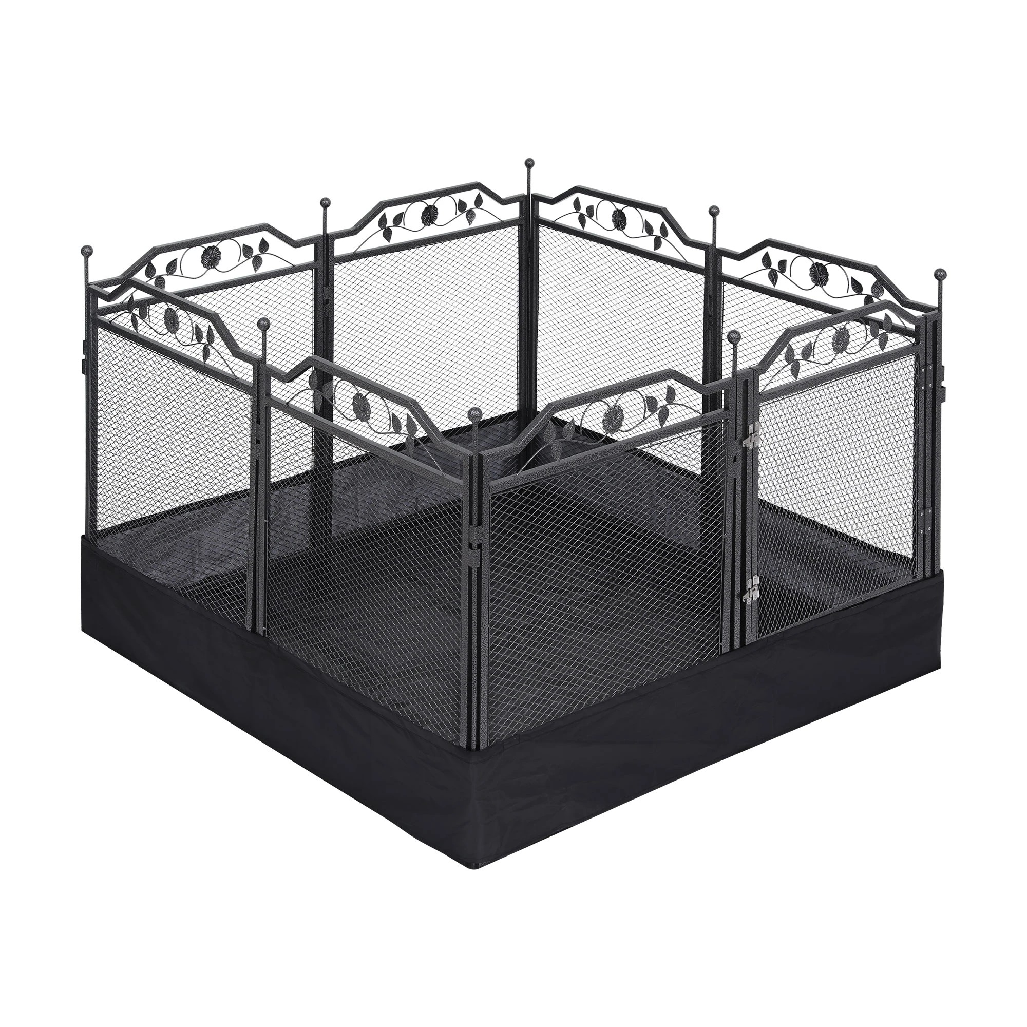 1 i.Pet Pet Dog Playpen Heavy-Duty Enclosure Multi-Configuration Indoor Outdoor - Black, 1 of 5