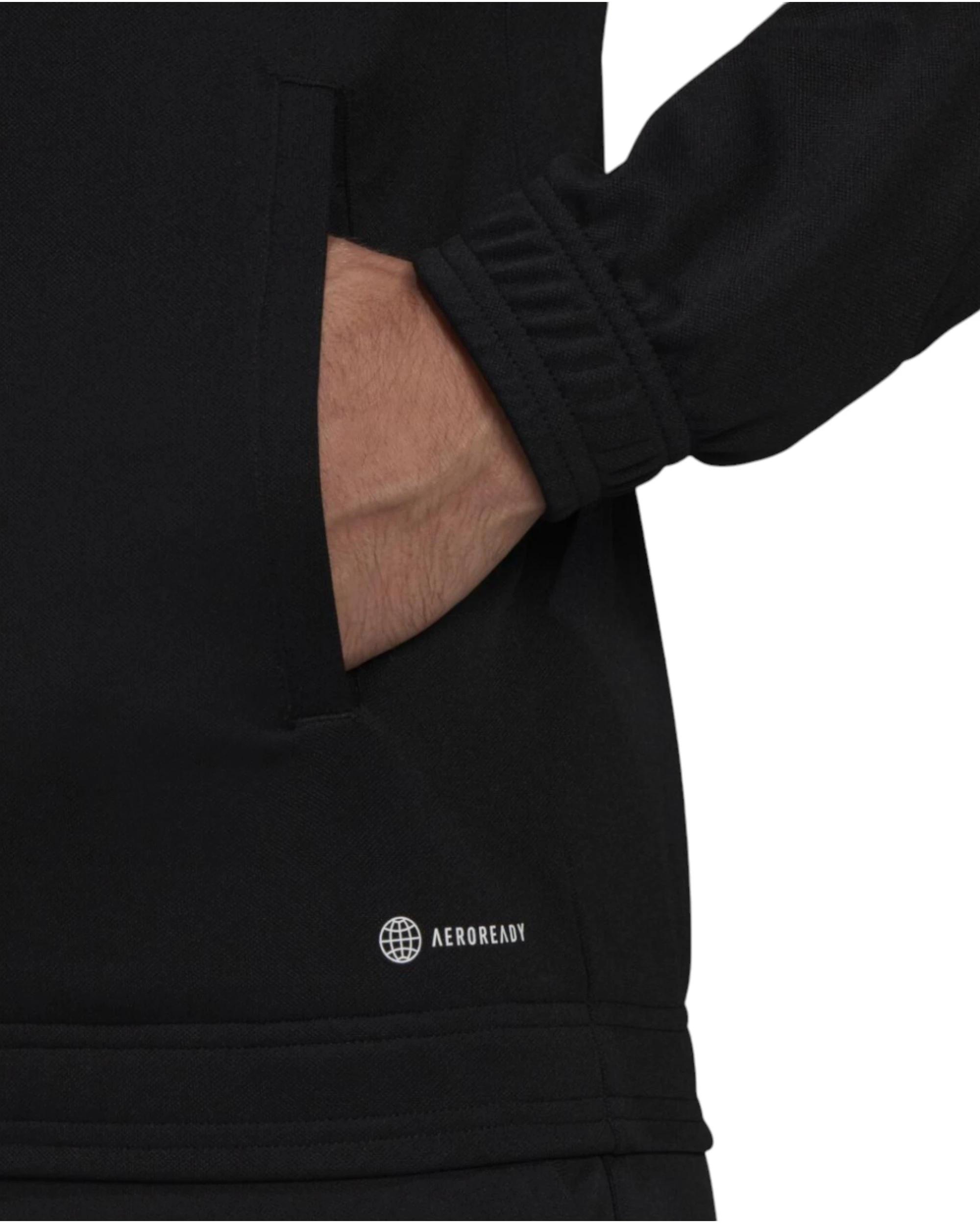 6 Adidas Mens Entrada 22 Track Top Black/White Football Jacket BLACK, 6 of 6