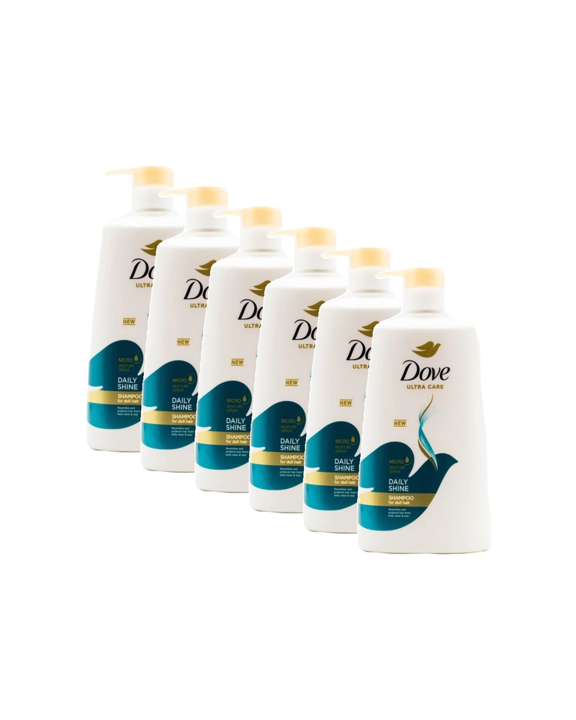 1 Dove 6PK Ultra Care Daily Shine Micro Moisture Serum For Dull Hair Shampoo - White, 1 of 3