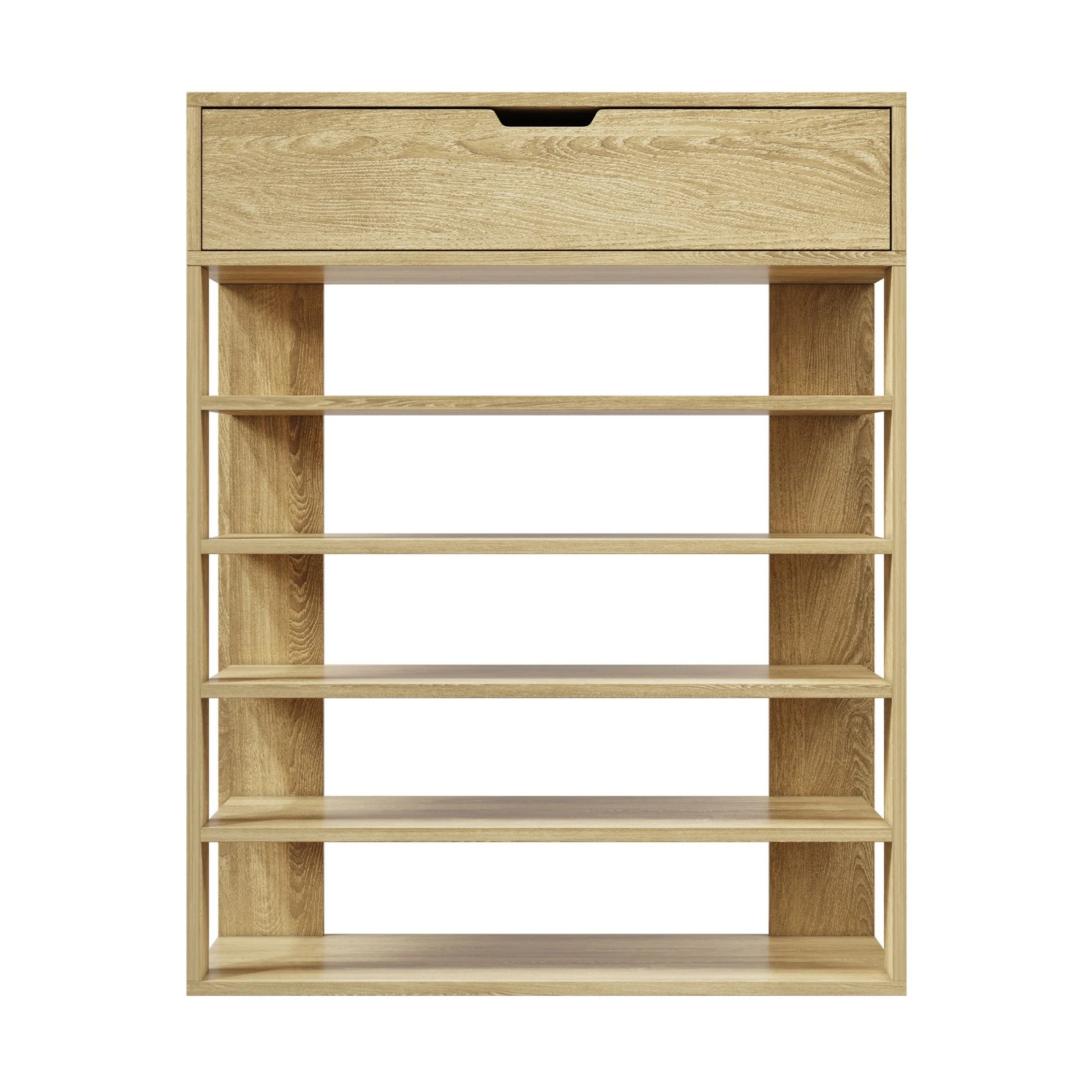 7 Oikiture Shoes Storage Rack 5-tier Shelves Shoe Storage Cabinet Drawer
 - Natural, 7 of 8