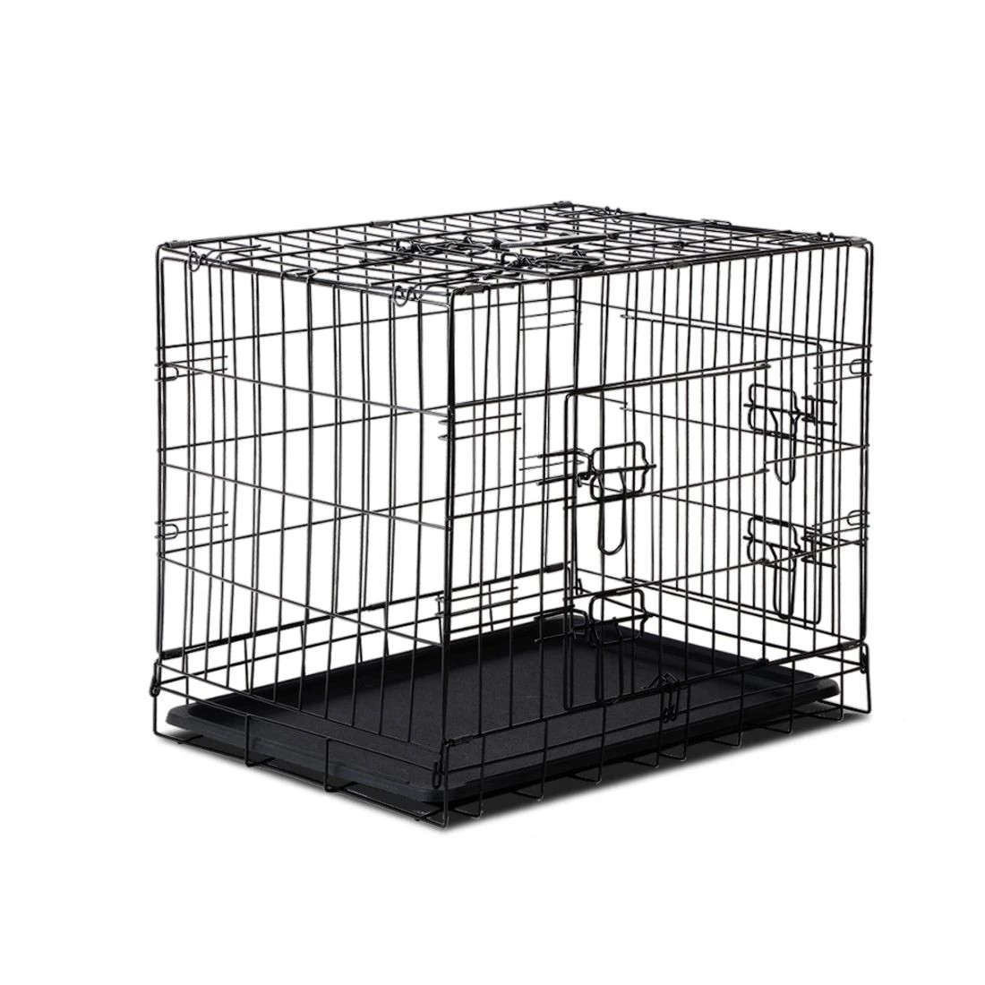 1 i.Pet 24" Dog Cage Crate Kennel 3 Doors - Black, 1 of 5