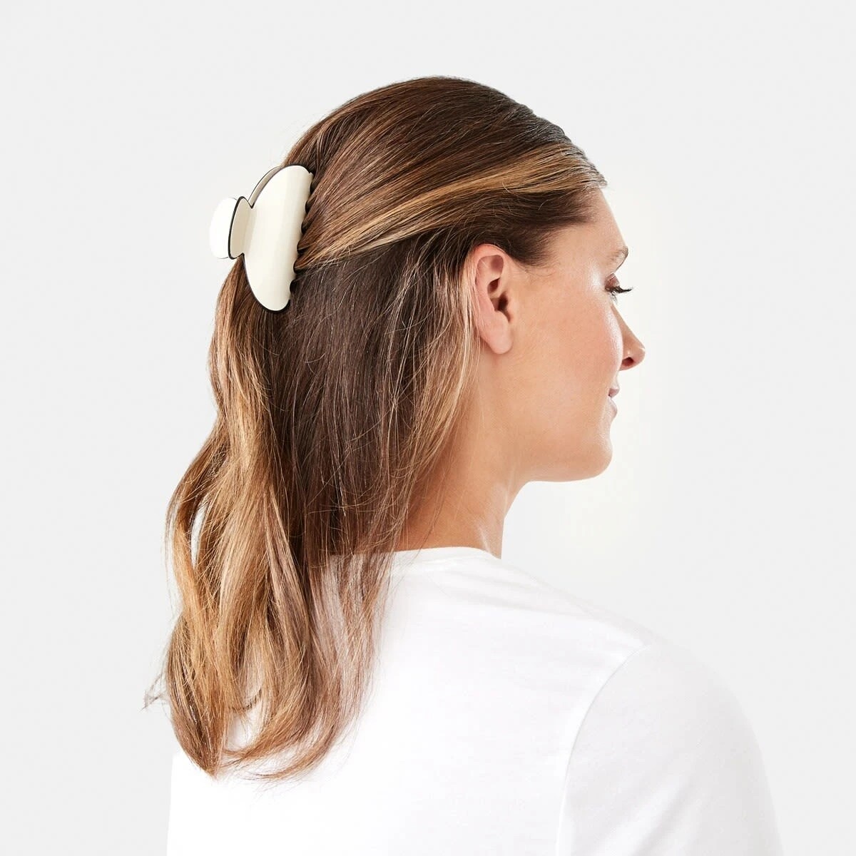 3 2 Pack Contrast Hair Clips - Beige, 3 of 4