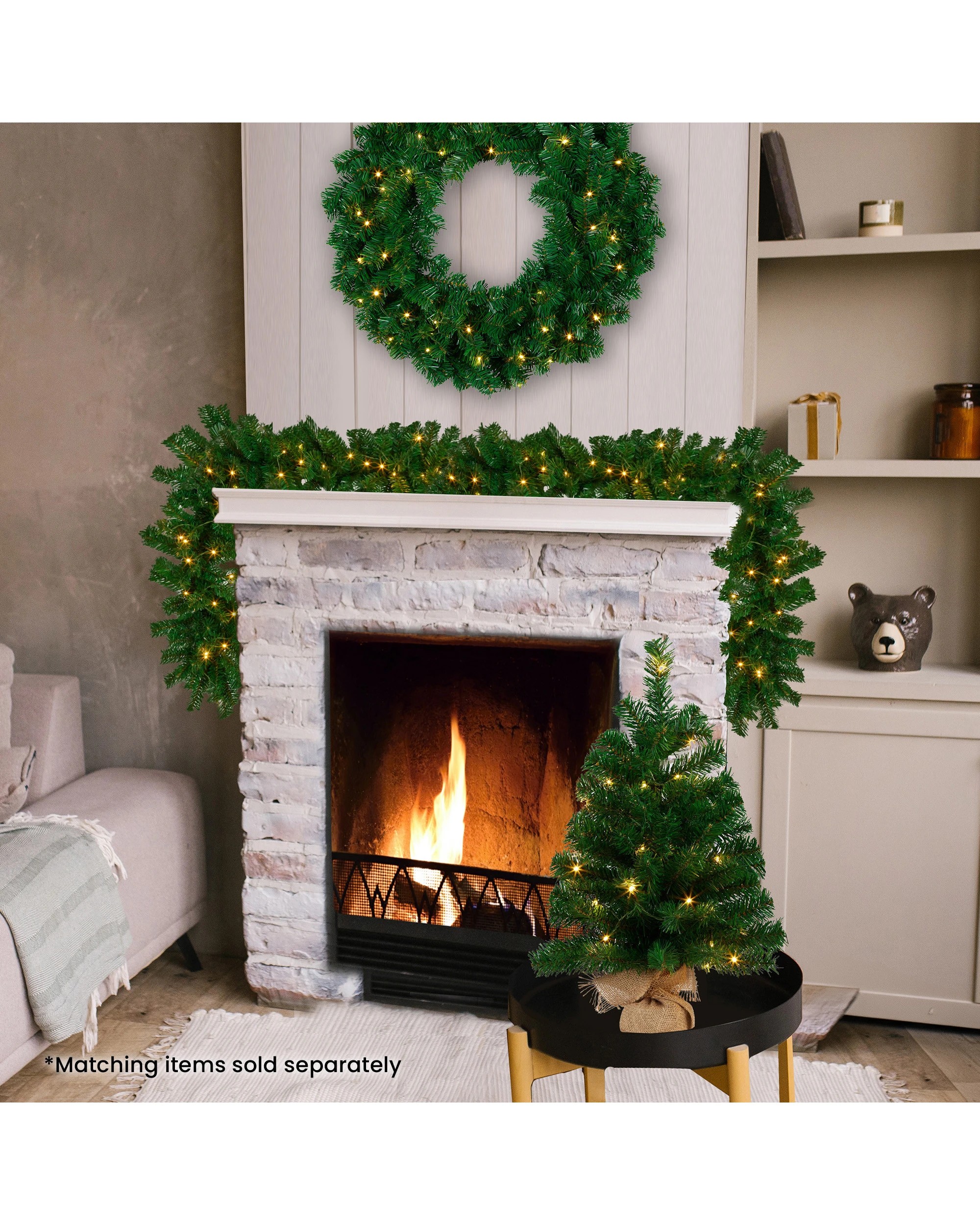 4 Christabelle 2.7m Christmas Garland With Led Lights Chadwick Tree Decoration Ornament, 4 of 6