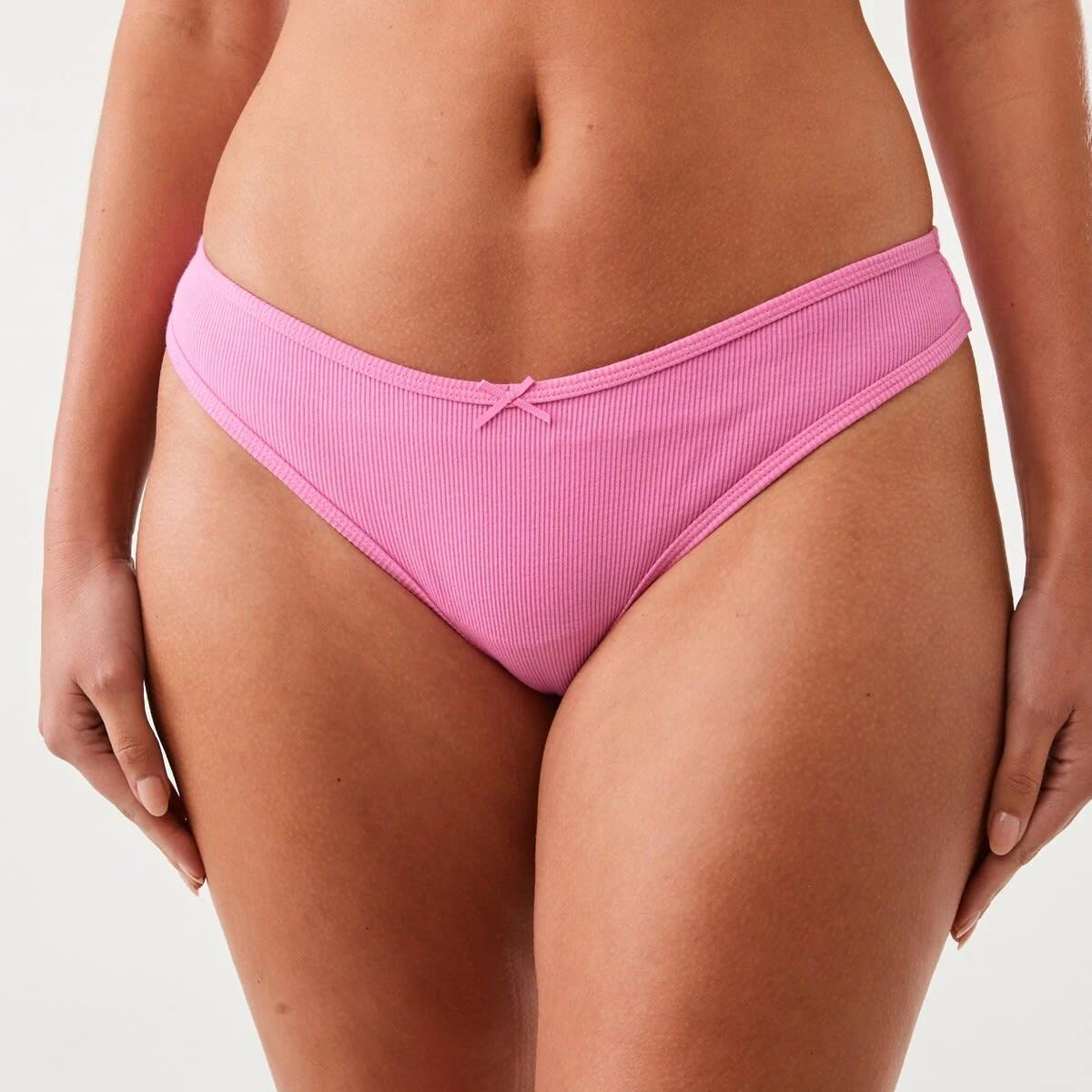 5 3 Pack Rib Dip G-String Briefs ROSE BOW MULTI, 5 of 8