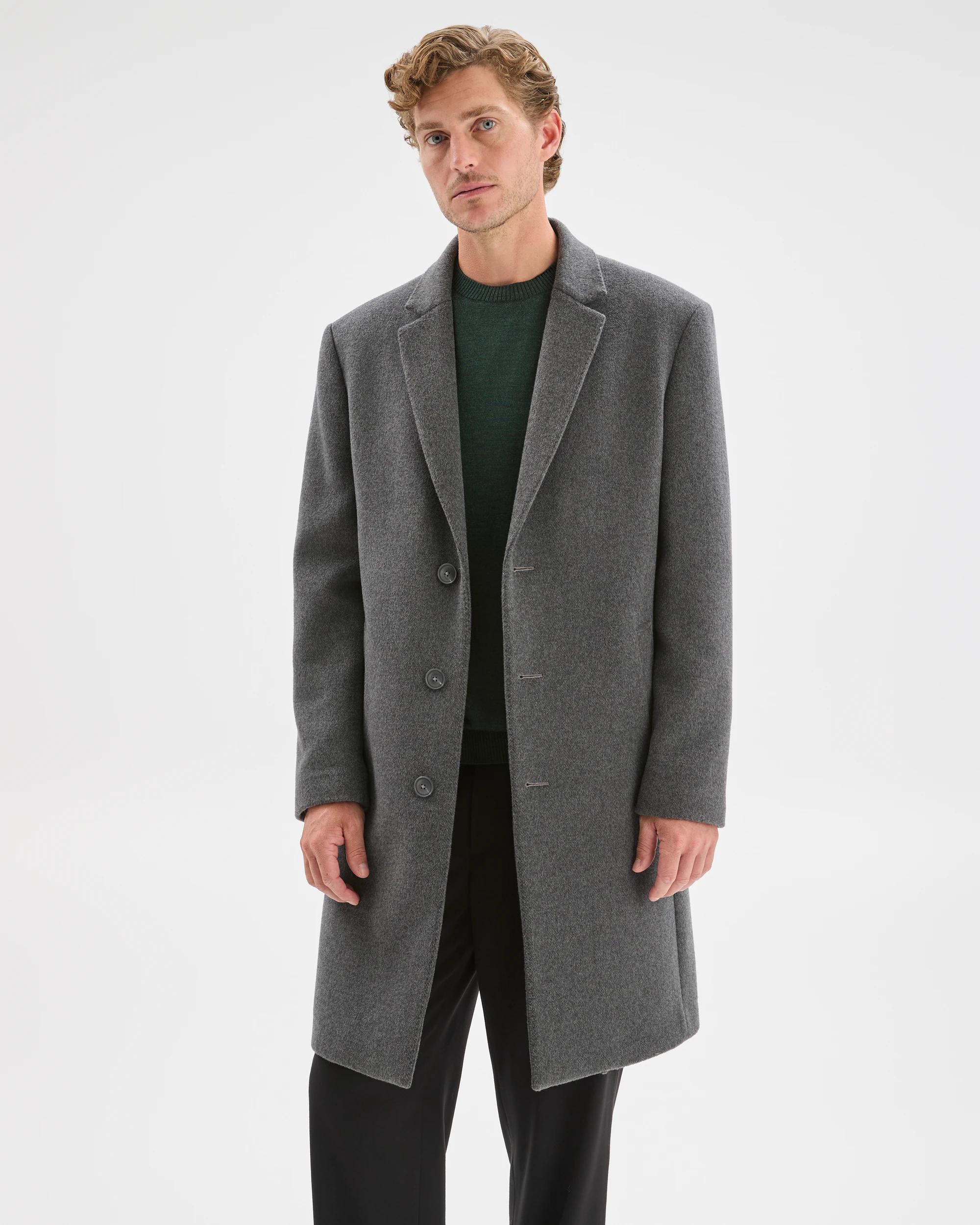 4 Preview Wool Blend Cashmere Overcoat CHARCOAL, 4 of 8