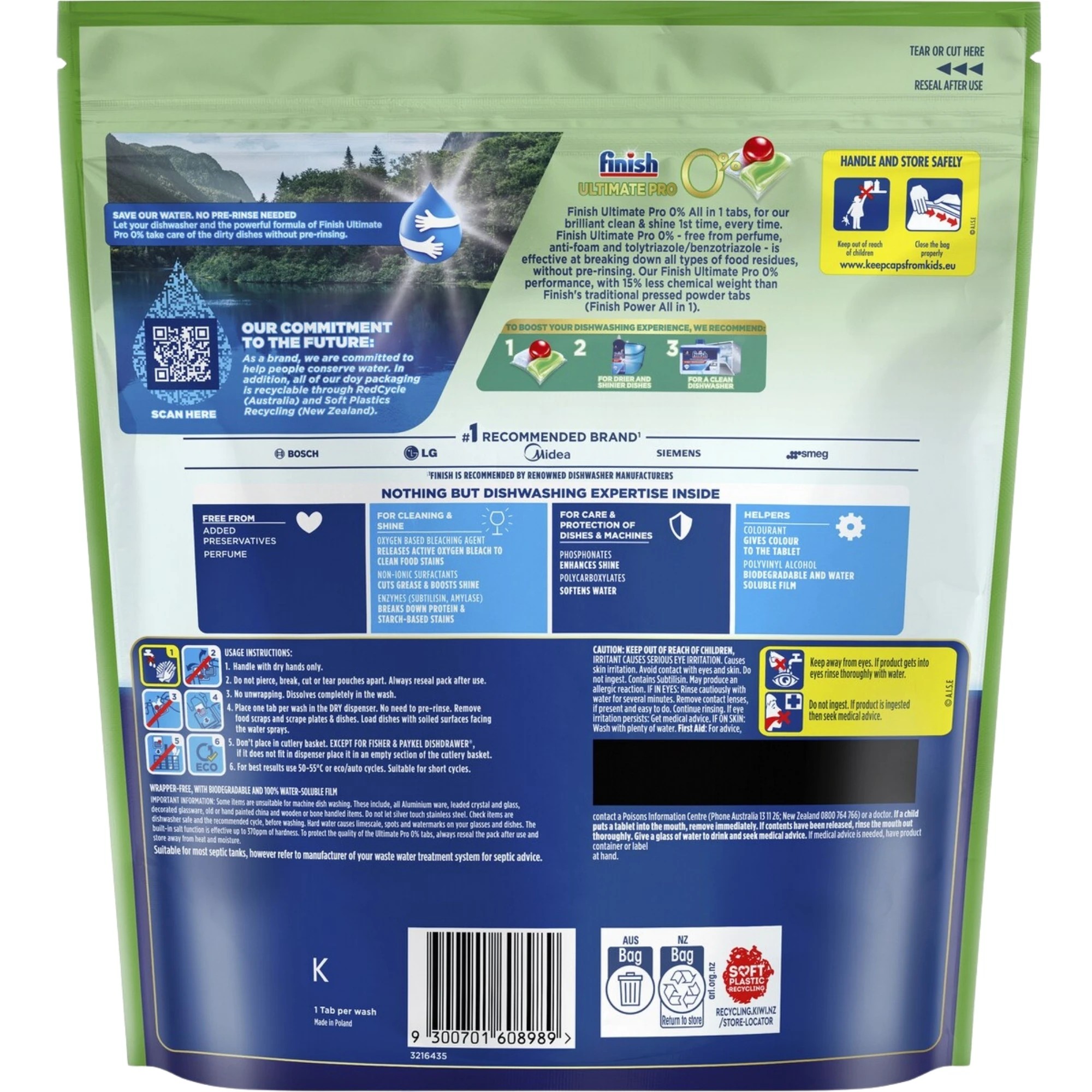 2 Finish Powerball Ultimate Pro All In 1 0% Dishwashing Tablets 48 Pack X3, 2 of 4