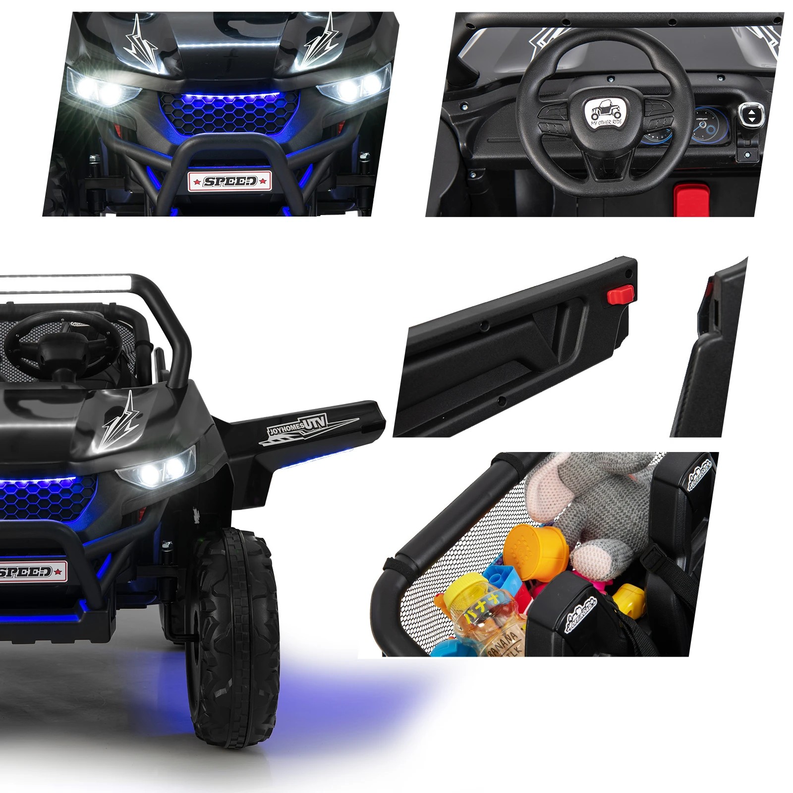 2 Costway 12V Kids Ride On Car Electric Vehicle Toy w/Music, 2 of 5