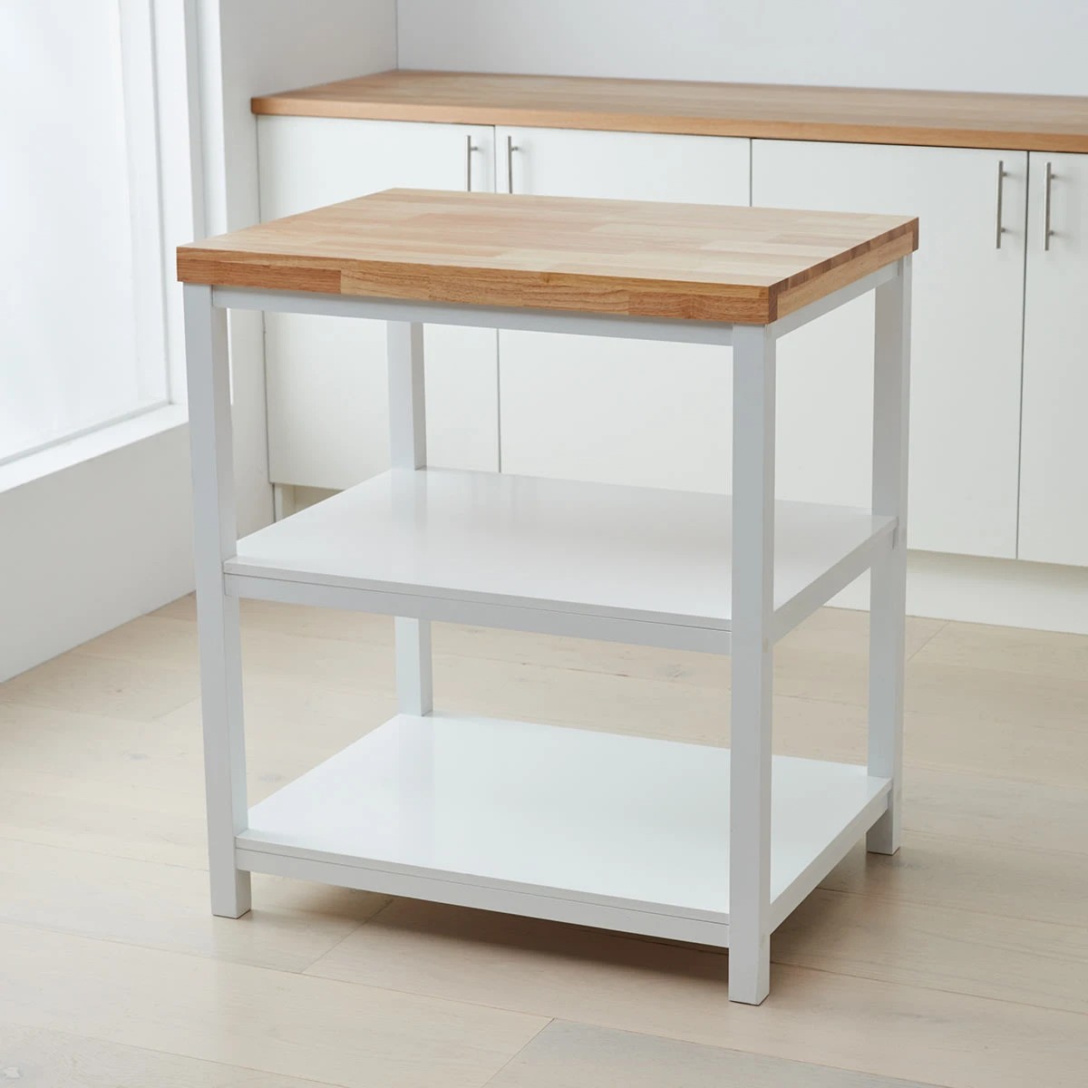 1 White Kitchen Island, 1 of 7