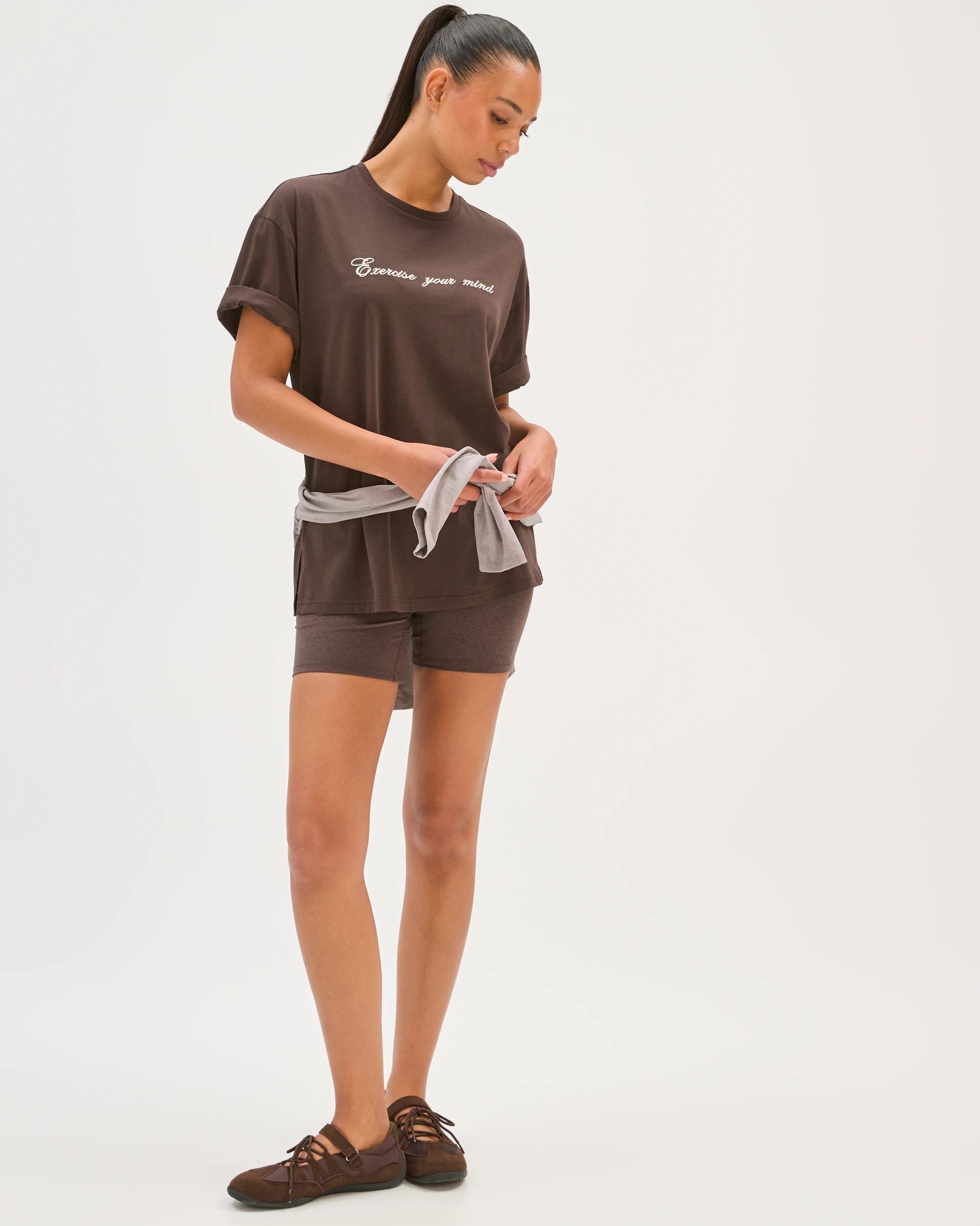 1 Target Active Australian Cotton Blend Oversized Graphic T-Shirt COCOA/EXERCISE, 1 of 7