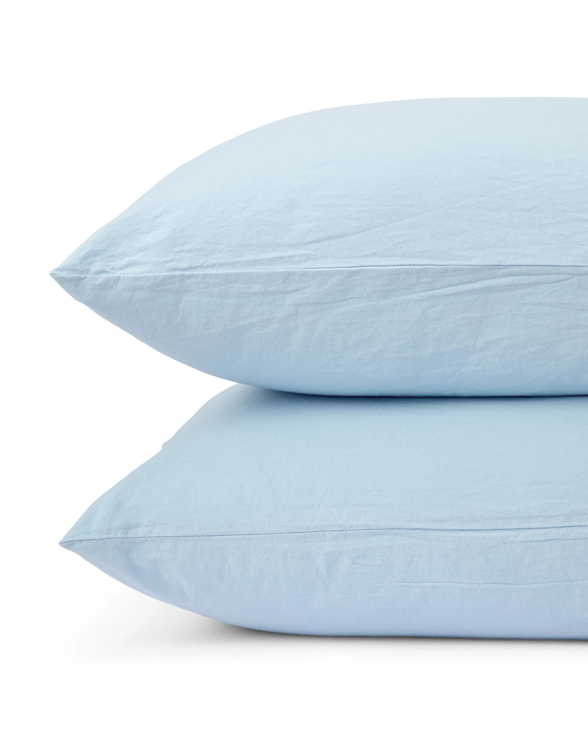 2 Stonewashed Cotton Sheet Set - Queen Bed, Blue, 2 of 5