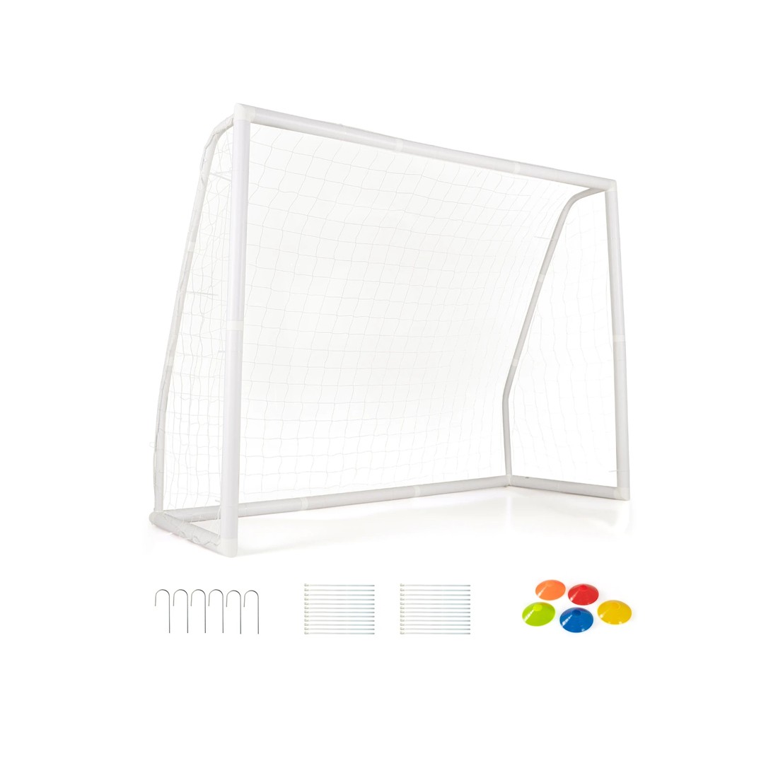 1 Costway Soccer Goal Kids Outdoor Football Net 2.5x1.8M, 1 of 2
