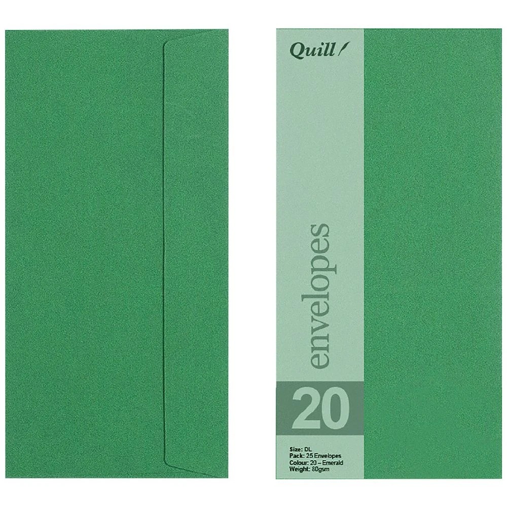 1 Quill Wallet DL Envelope Emerald 25 Pack, 1 of 2