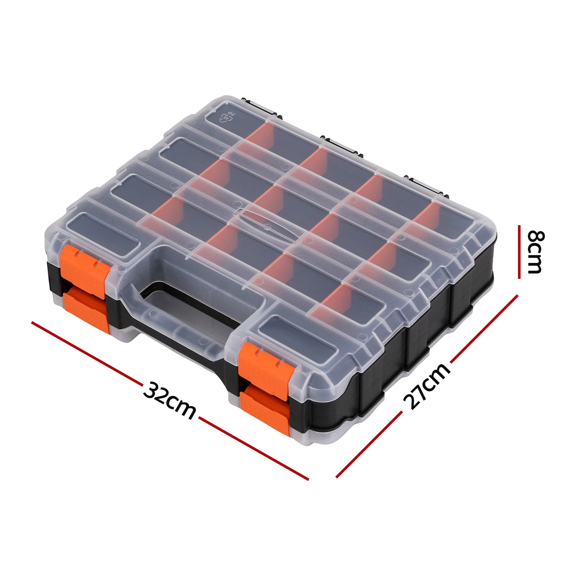 2 Giantz Tool Box Organizer Double-Sided with 34 Compartment Small Parts Storage - Multi, 2 of 4