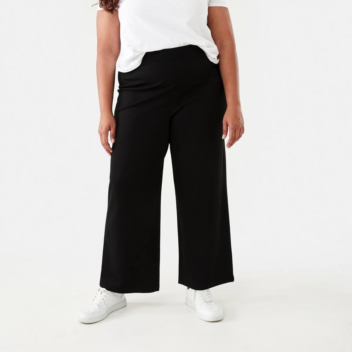 1 Curve Wide Leg Ponte Pants Black, 1 of 4