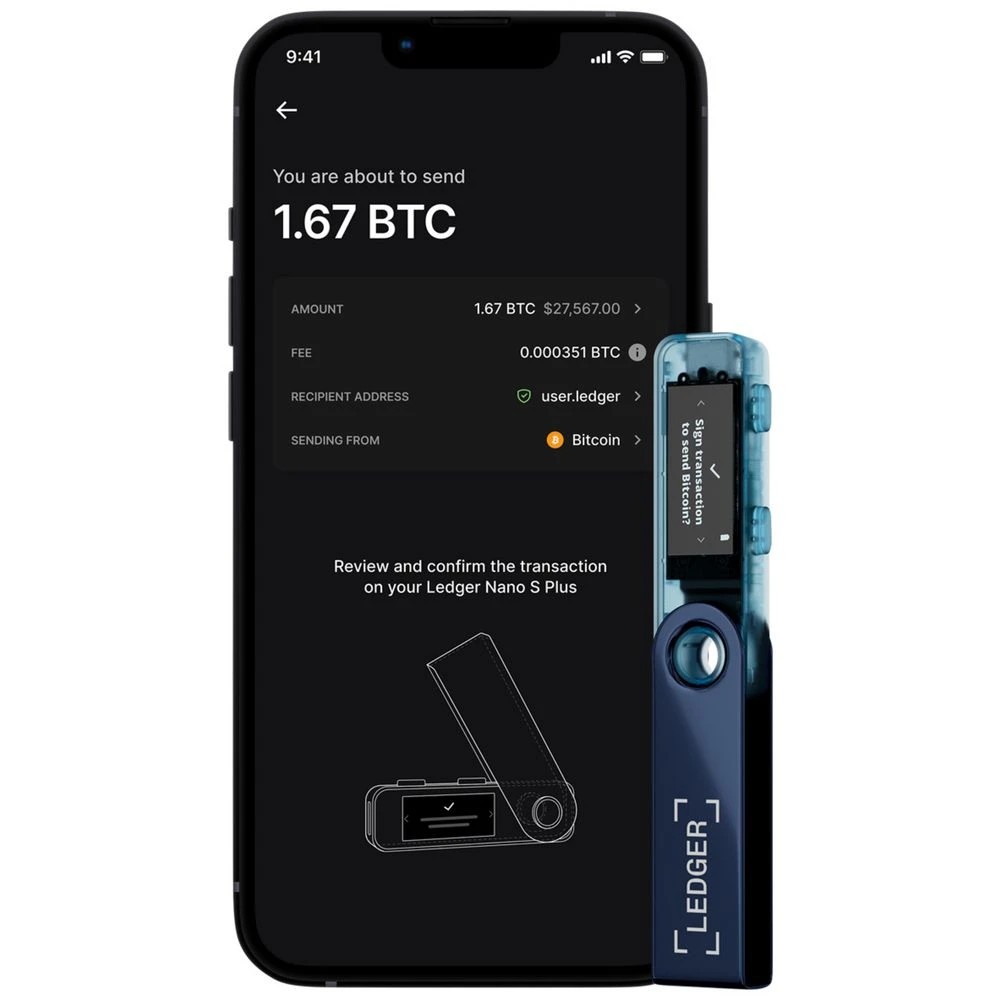 6 Ledger Nano S Plus Crypto Wallet Neptune Blue, 6 of 7