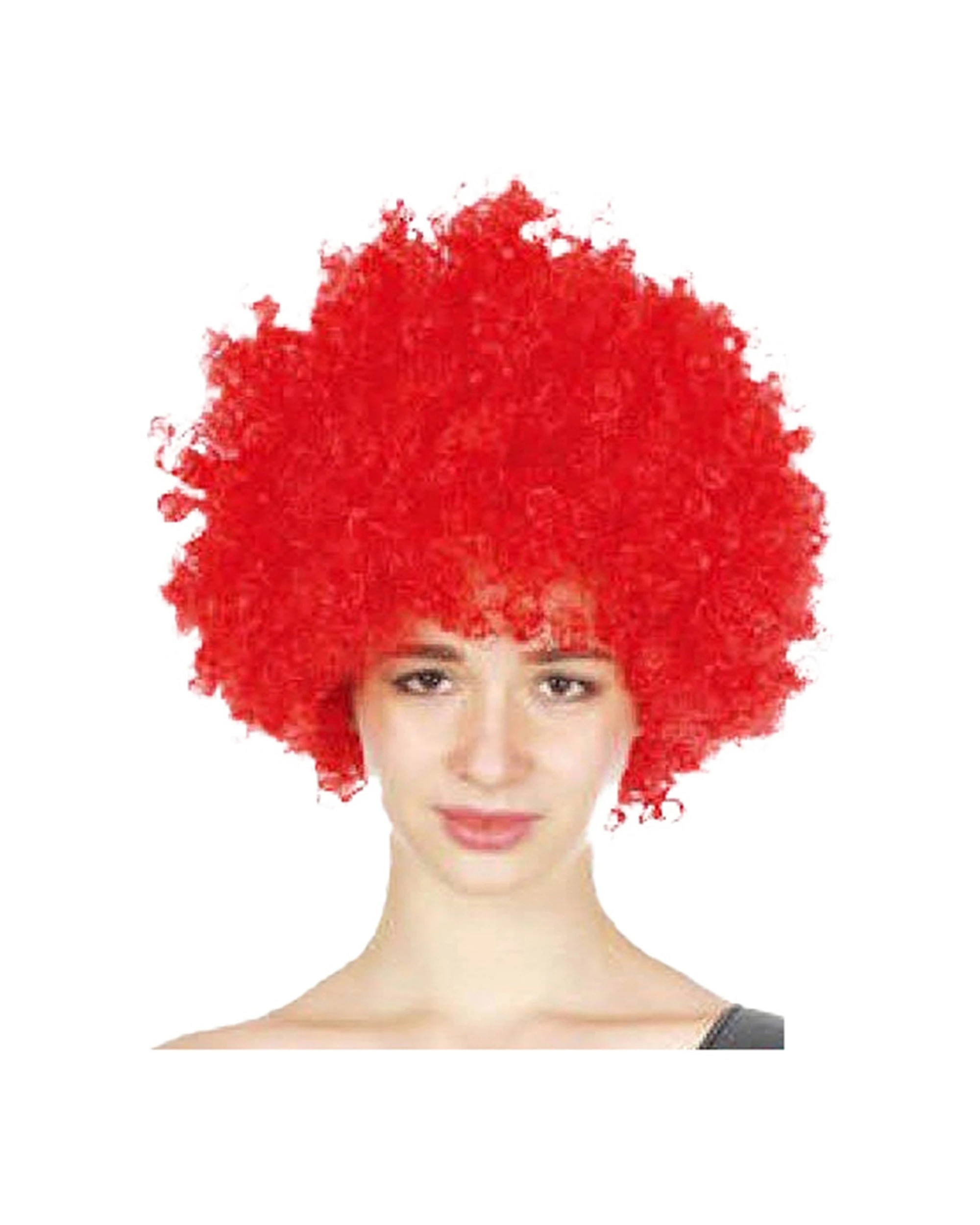 1 JD Party Mens Afro Wig Synthetic Curly Costume Accessory - Red, 1 of 1