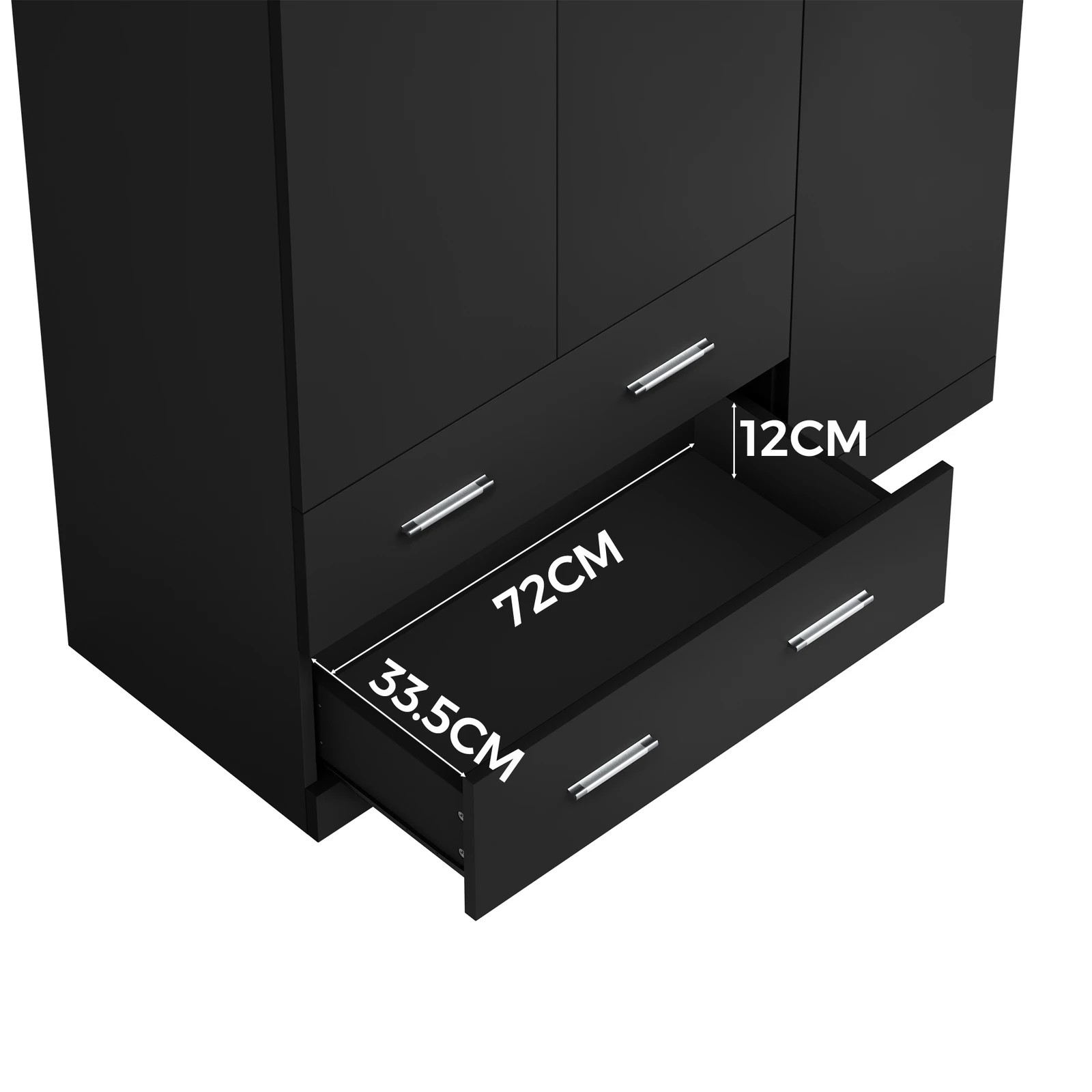 4 Alfordson Wardrobe Clothes Closet Storage Cabinet Organizer Drawer Shelf - Black, 4 of 4