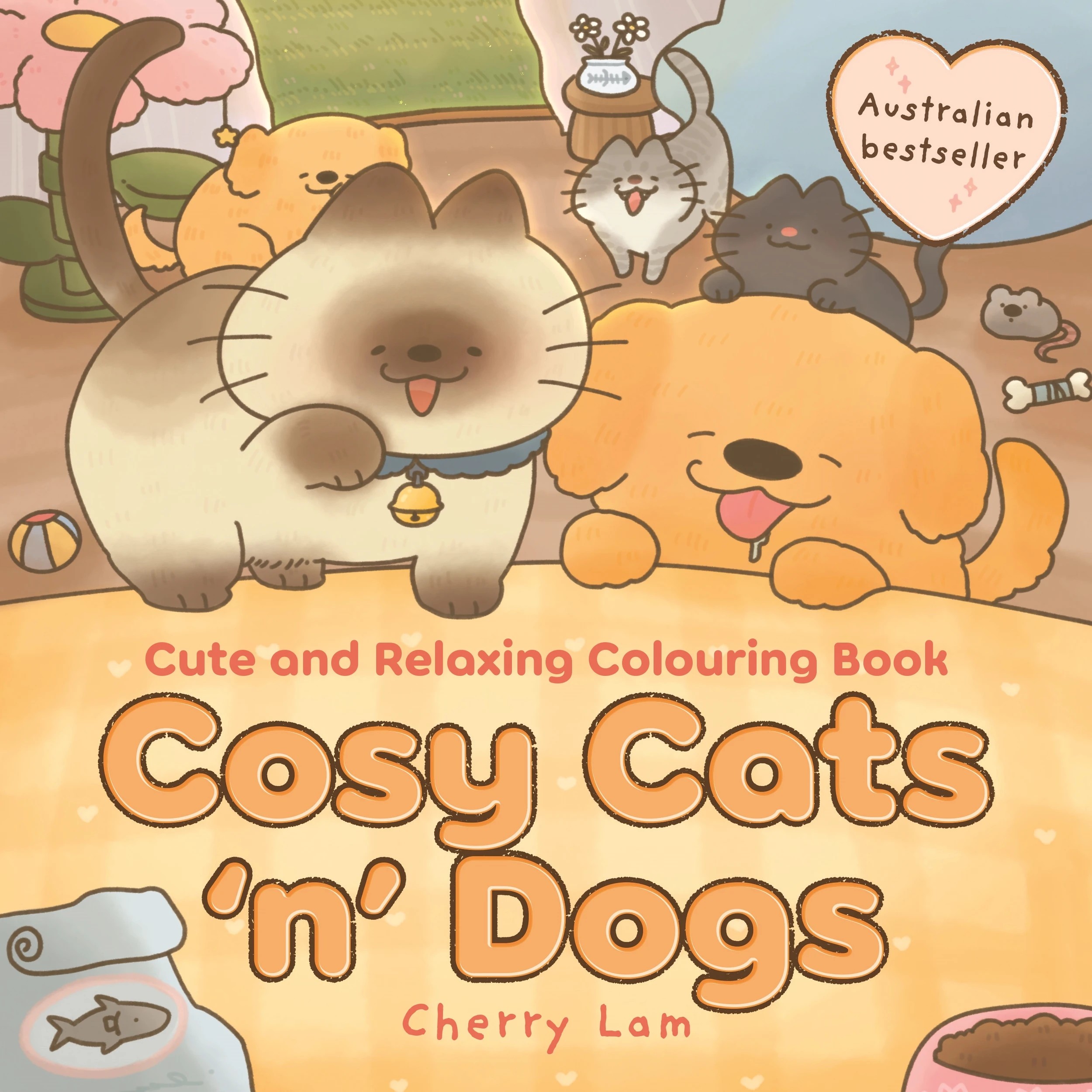 1 Cosy Cats 'n' Dogs: Cute and Relaxing Colouring Book by Cherry Lam - Book, 1 of 4