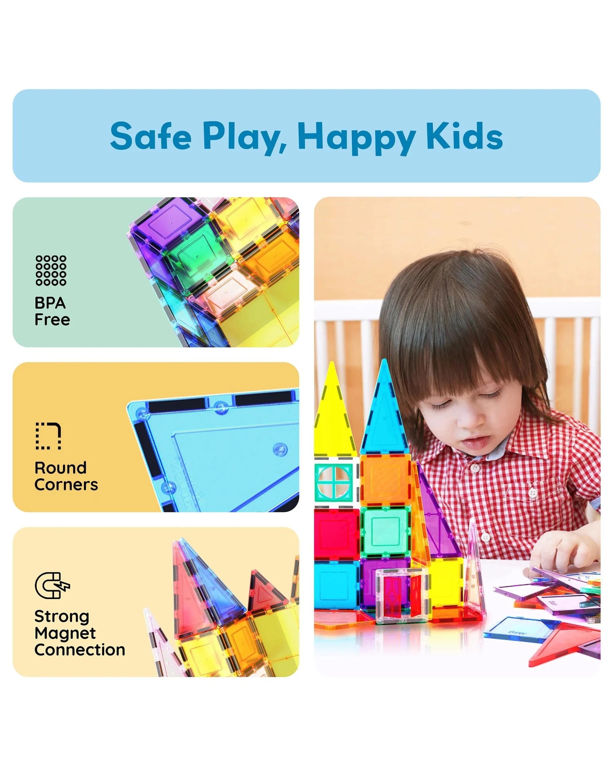 6 PicassoTiles Magnetic Tile Rocket Ship Building Set 36 Pieces, 6 of 9