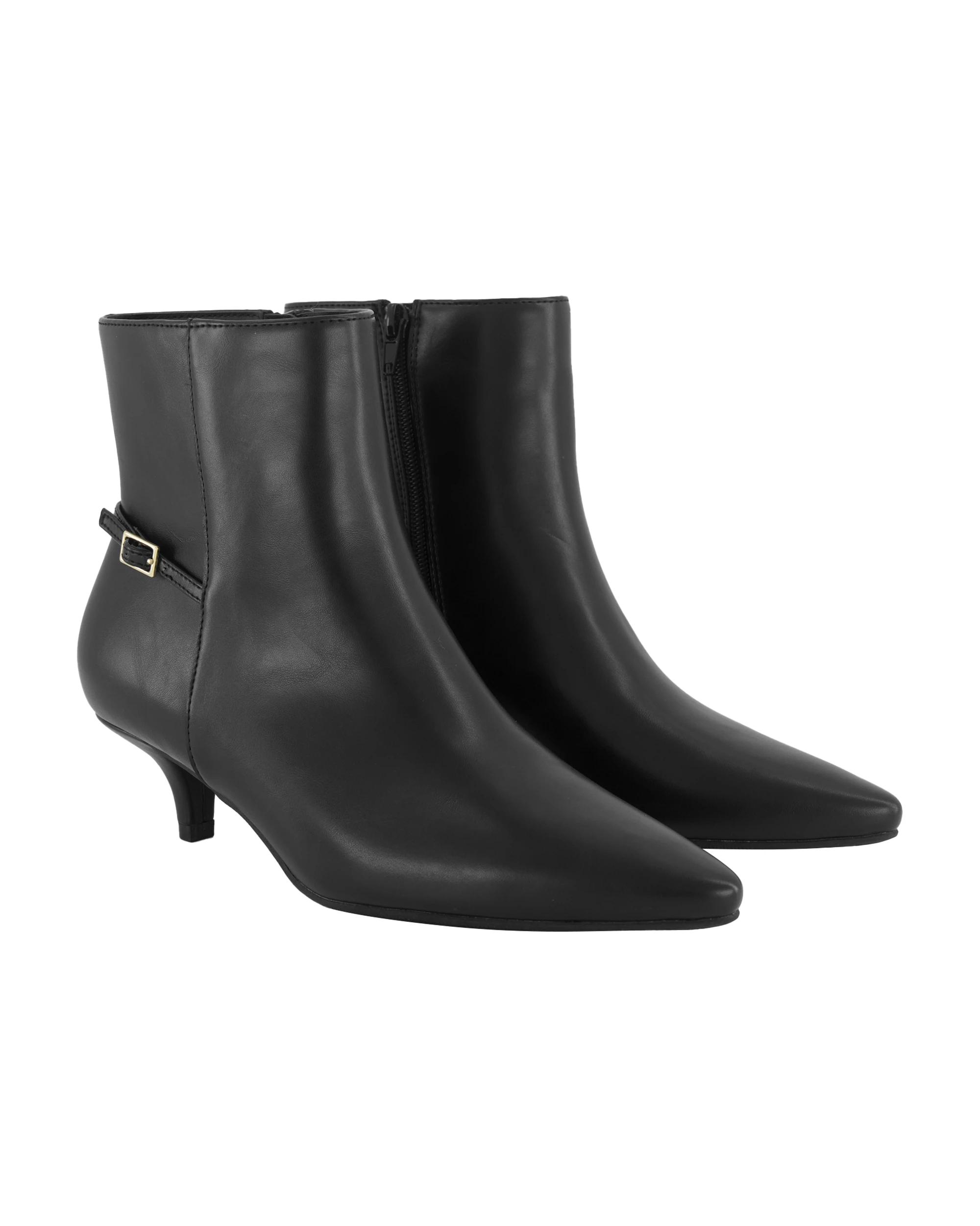 2 Ankle Kitten Heel Boots Black, 2 of 5