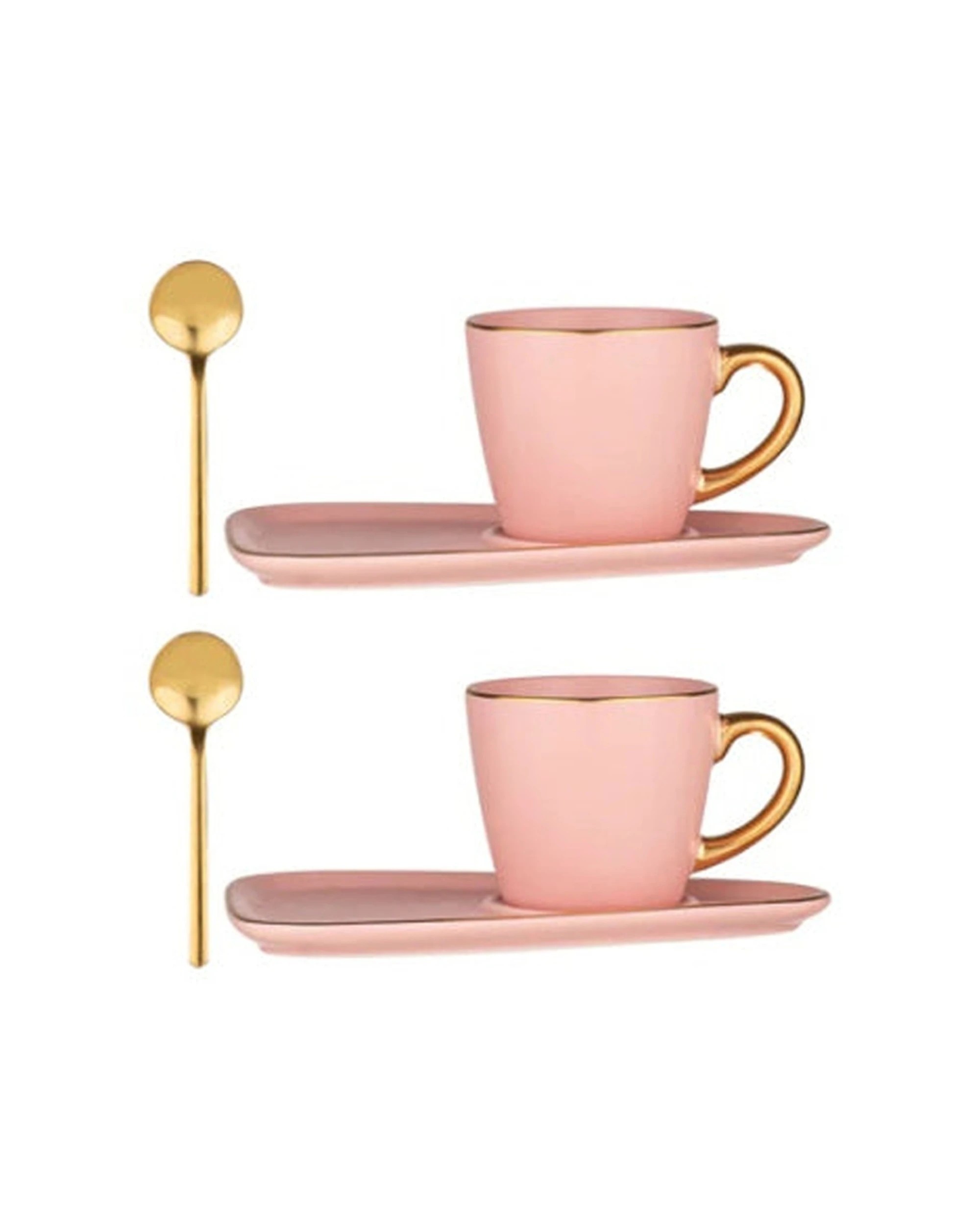 3 Tempa 6pc Asteria Espresso Cups Set Bone China - Pink, 3 of 3