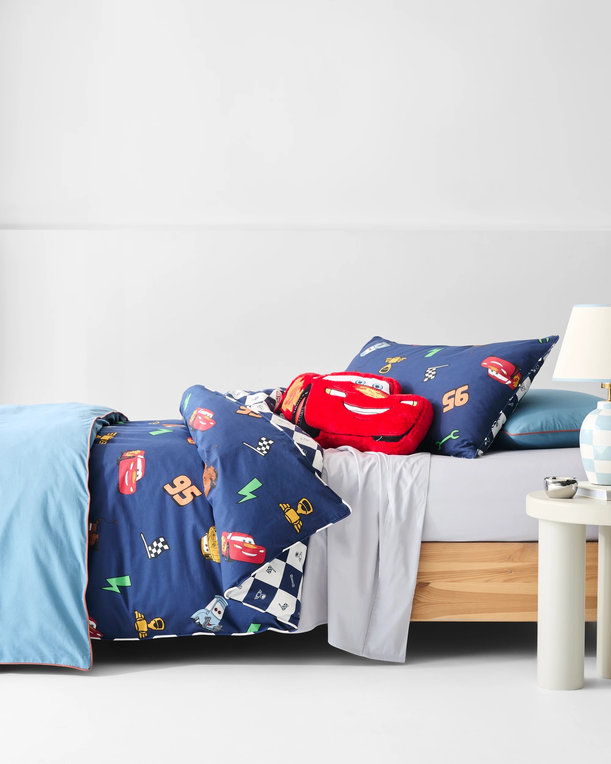 2 Disney Pixar Cars Reversible Quilt Cover Set - Single Bed - Blue, 2 of 9
