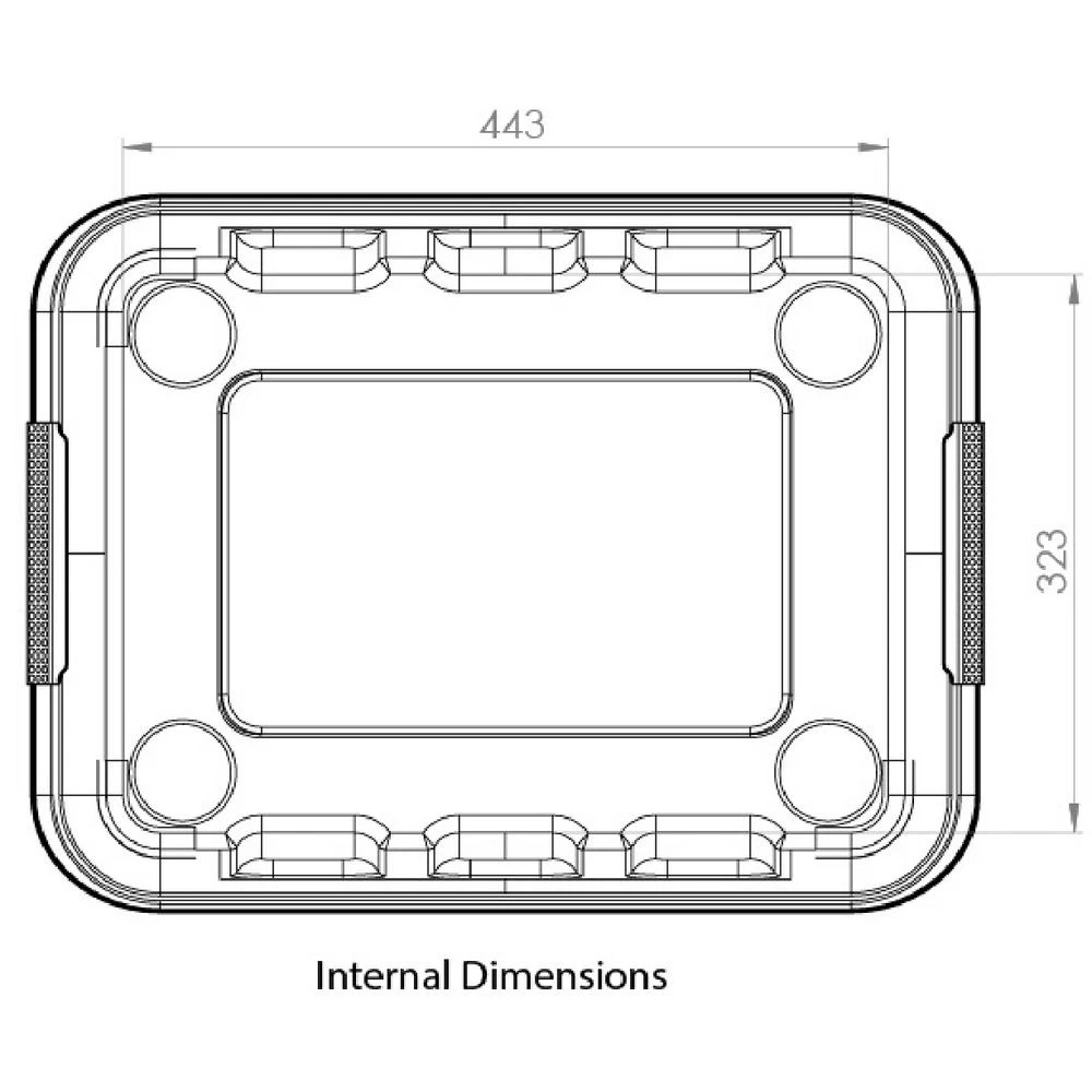 3 J.Burrows 52L Modular Storage Container Clear/Grey, 3 of 6