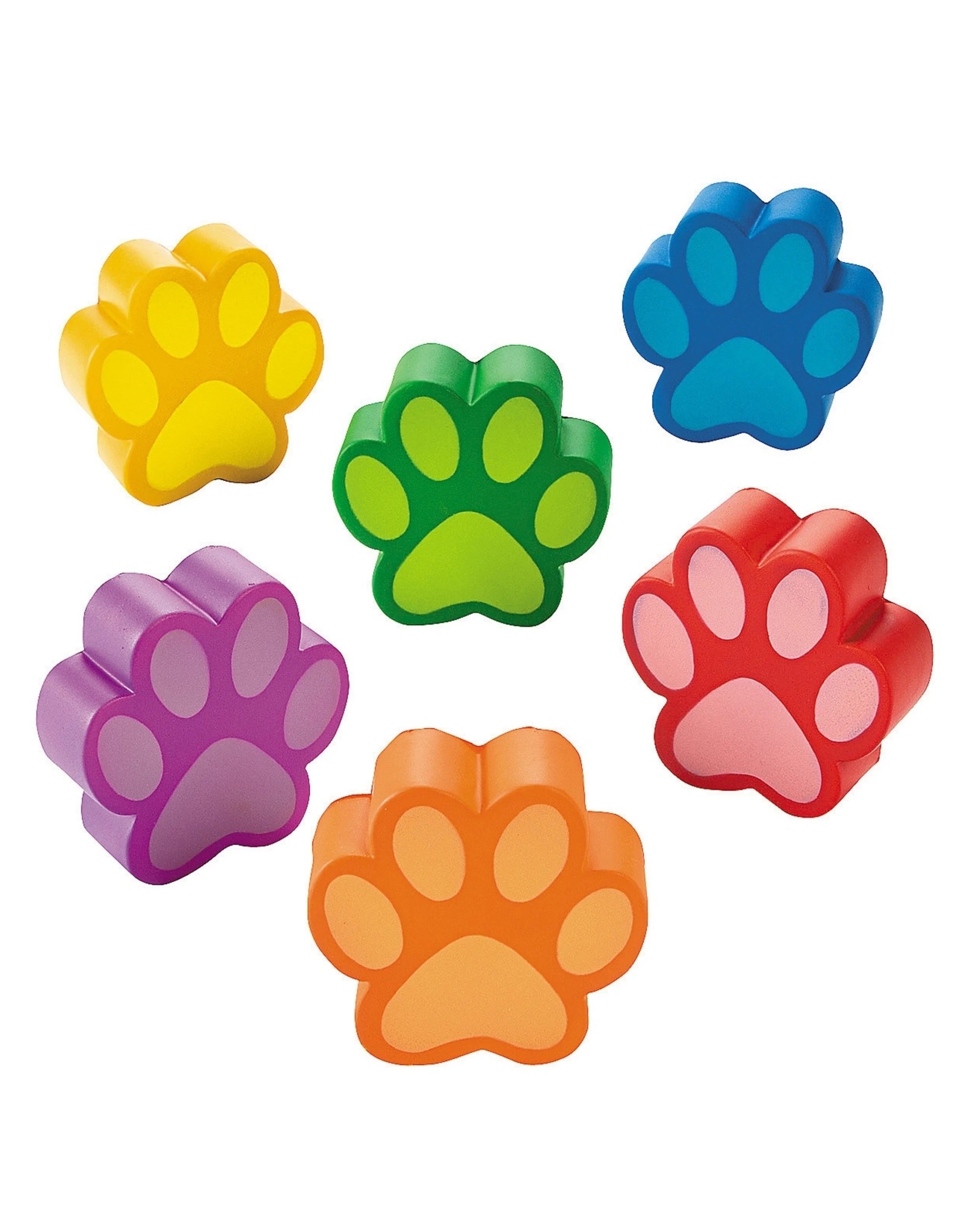 2 Partyrama Paw Print Squishy Toys Pack of 12, 2 of 2