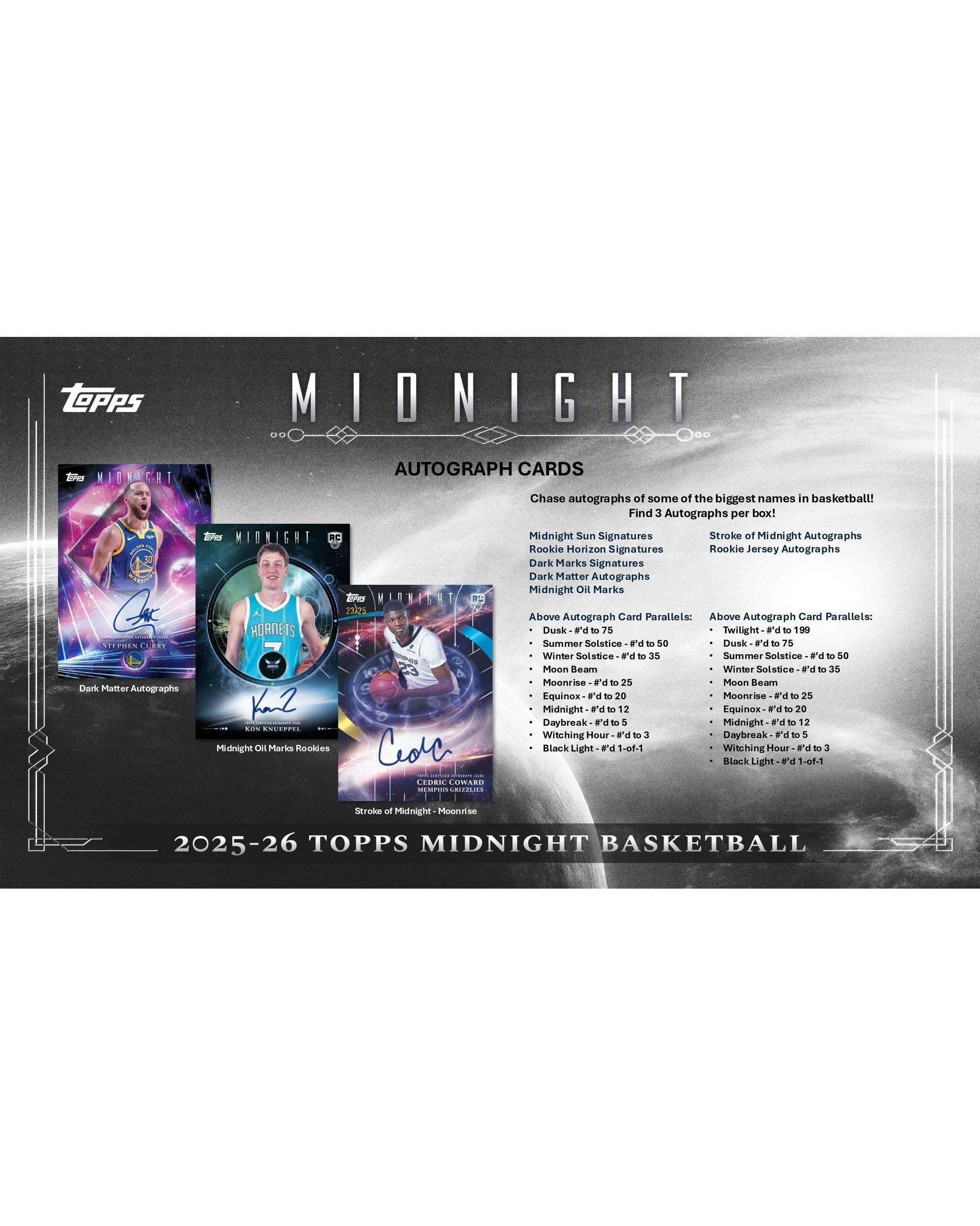 8 Topps 2025/2026 NBA Midnight Basketball Hobby Box, 8 of 10