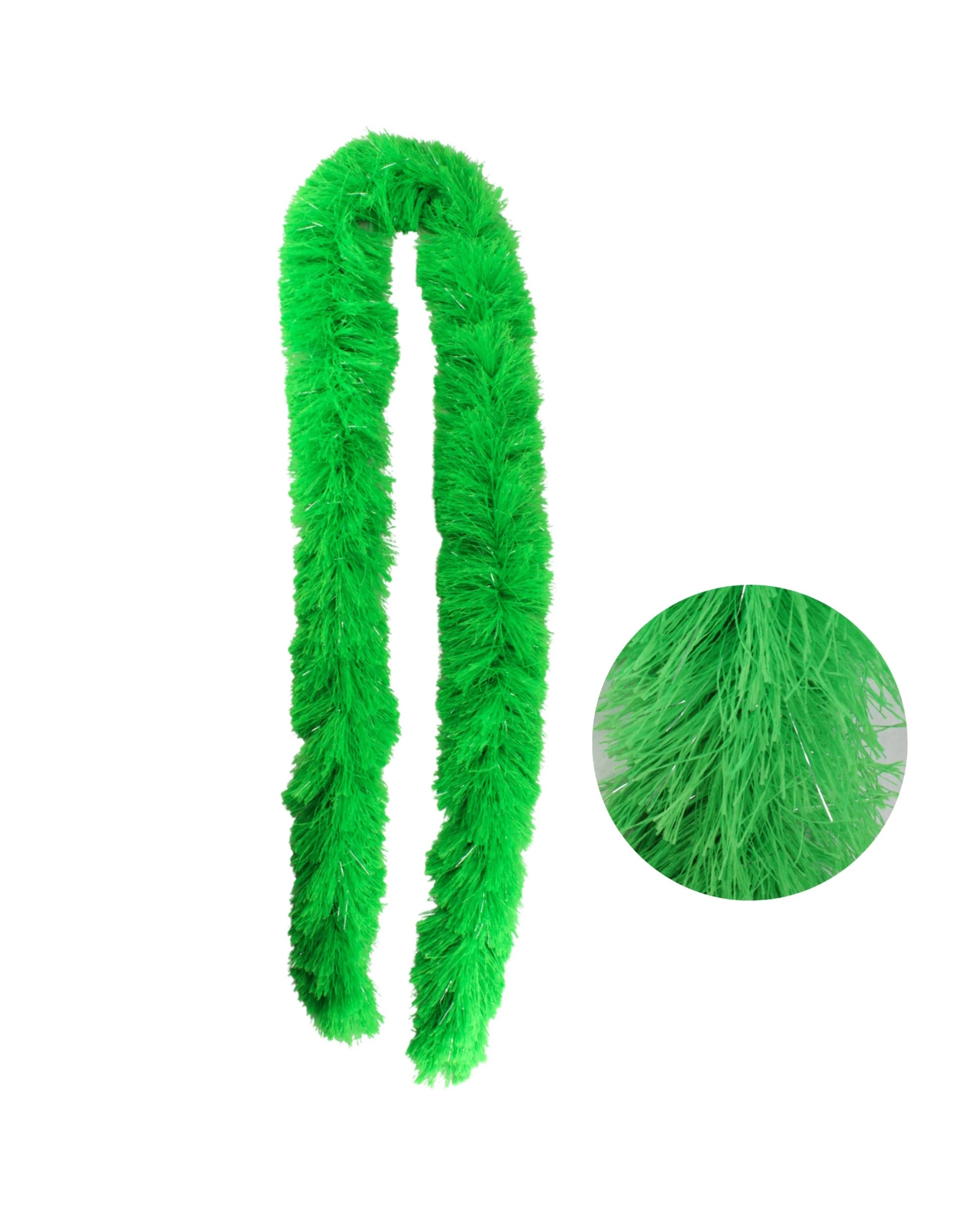 1 Party Planet Lime and Tinsel Fringe Boa - Green, 1 of 1