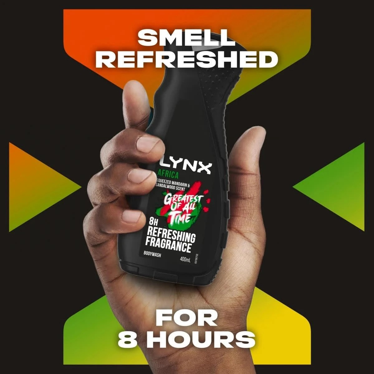 8 LYNX Africa 8-Hour Refreshing Fragrance Bodywash 400ml - Squeezed Mandarin and Sandalwood Scent, 8 of 8