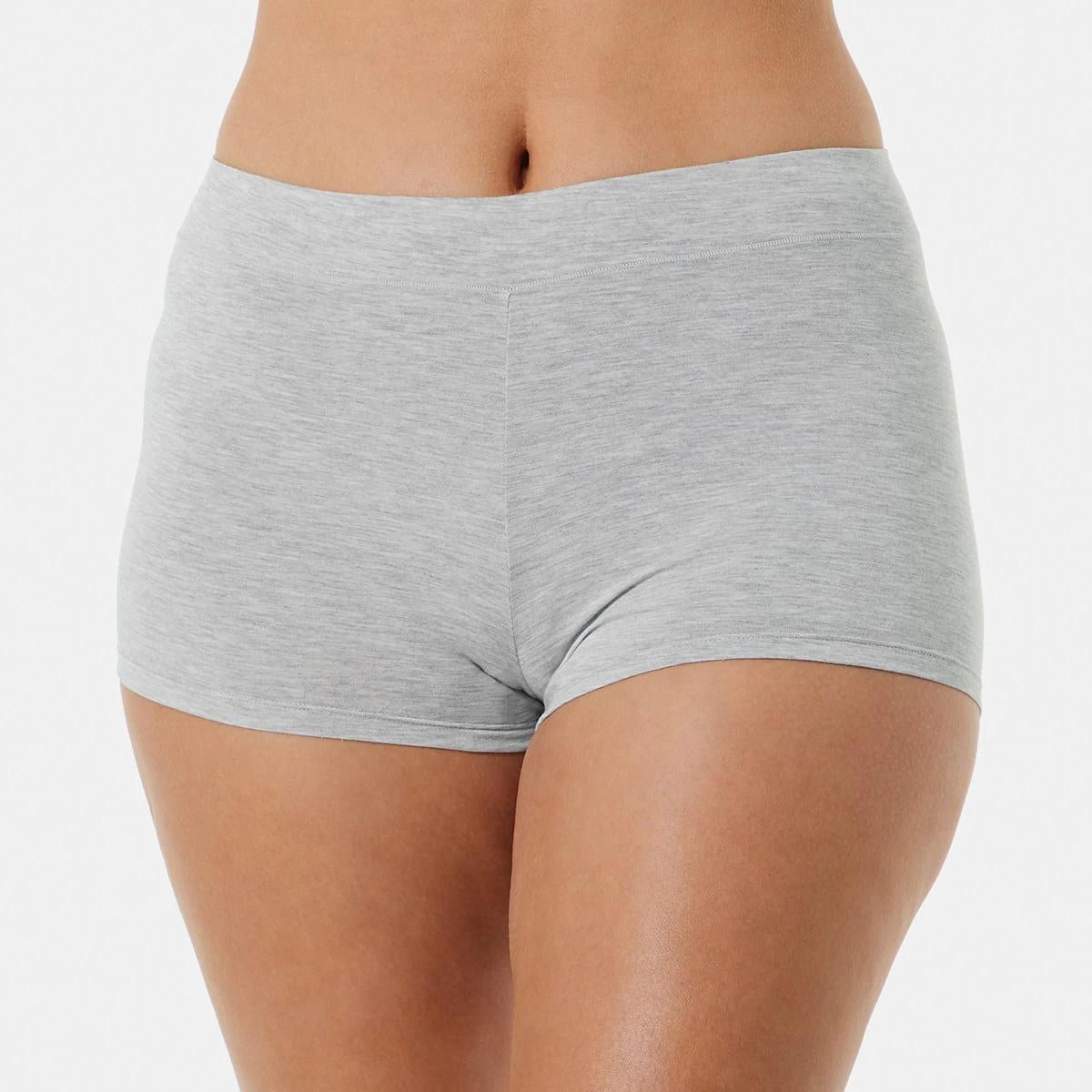 4 3 Pack Bamboo Blend Boyshort Briefs SMOKY GREEN, SILVER MARLE, SHADOW NAVY, 4 of 8