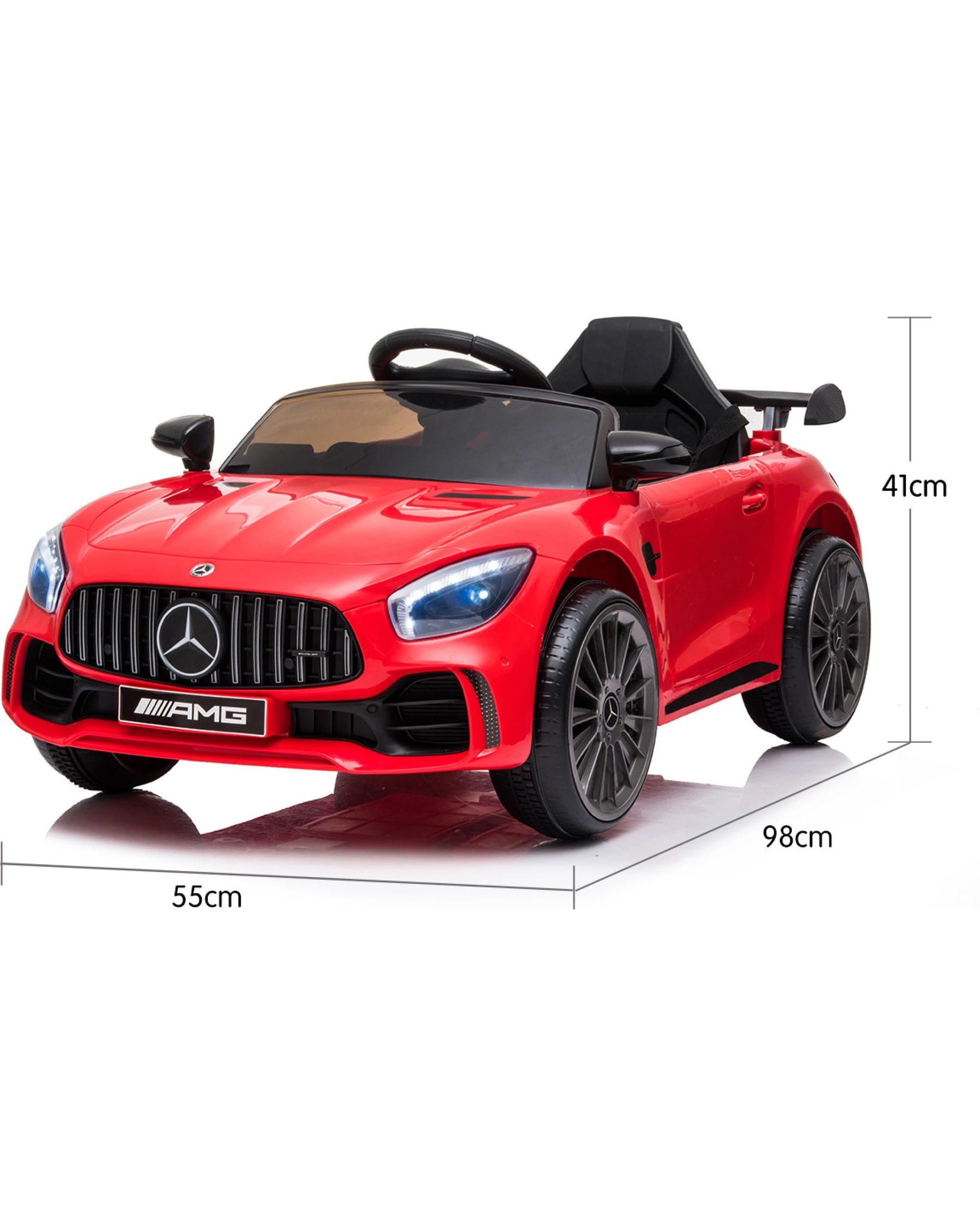 3 Kahuna Mercedes-AMG GTR Licensed Kids Electric Ride-On Car Remote Control Red - Red, 3 of 7