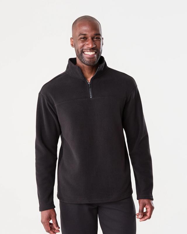 Active Mens Polar Fleece Quarter Zip Long Sl