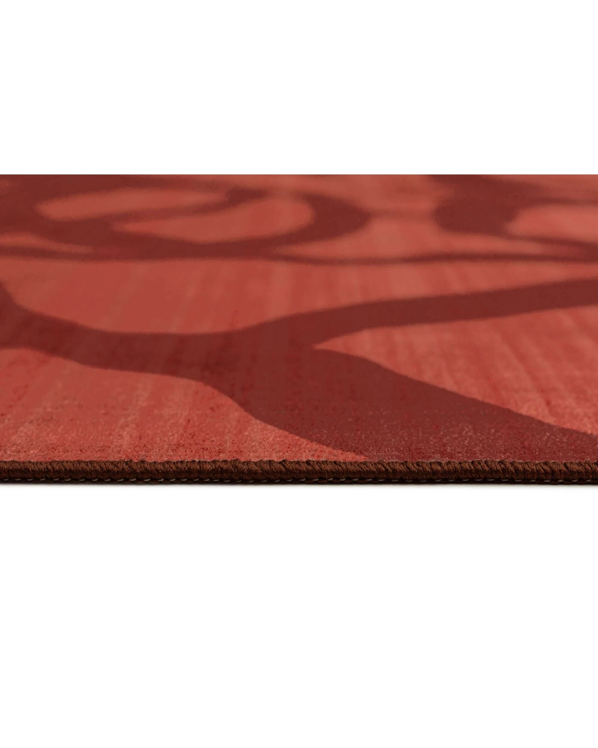 8 Loopsie Beckton Printed Washable Rug-370cm x 270cm - Red, 8 of 8