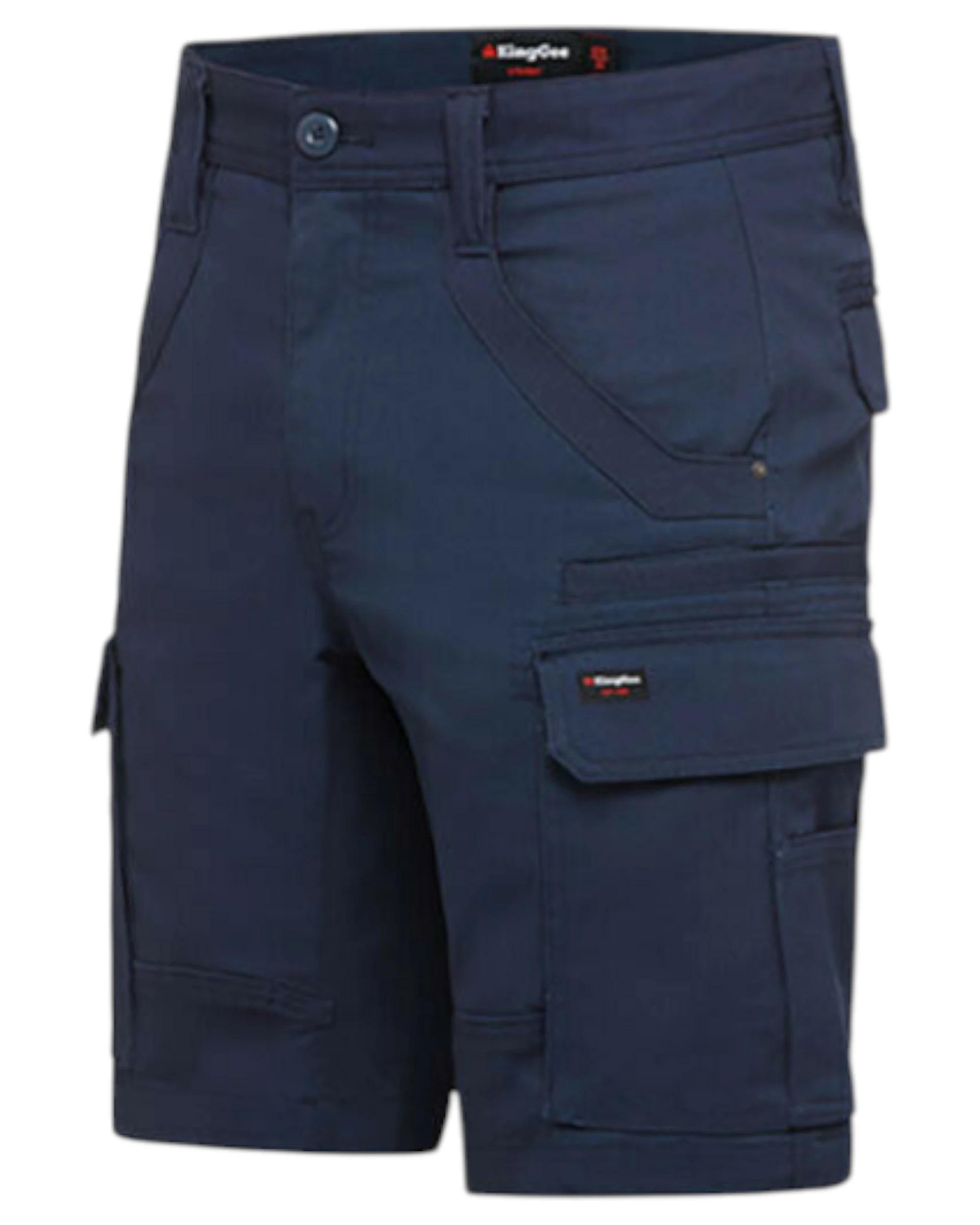 1 KingGee Mens Tradie Utility Short Khaki Work Wear Trade Pockets New NAVY, 1 of 1
