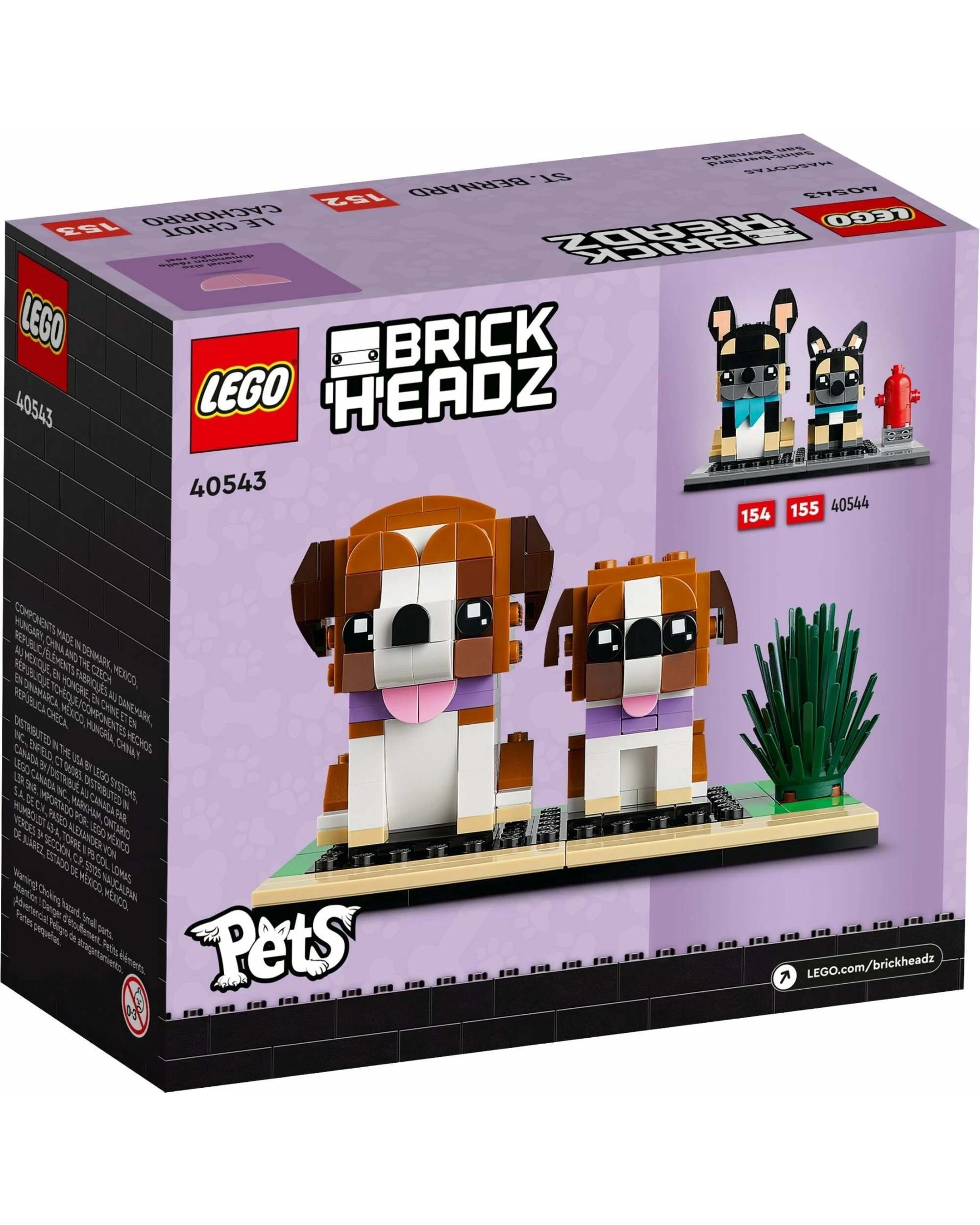 2 LEGO 40543 BrickHeadz St. Bernard Dog & Puppy, 2 of 3