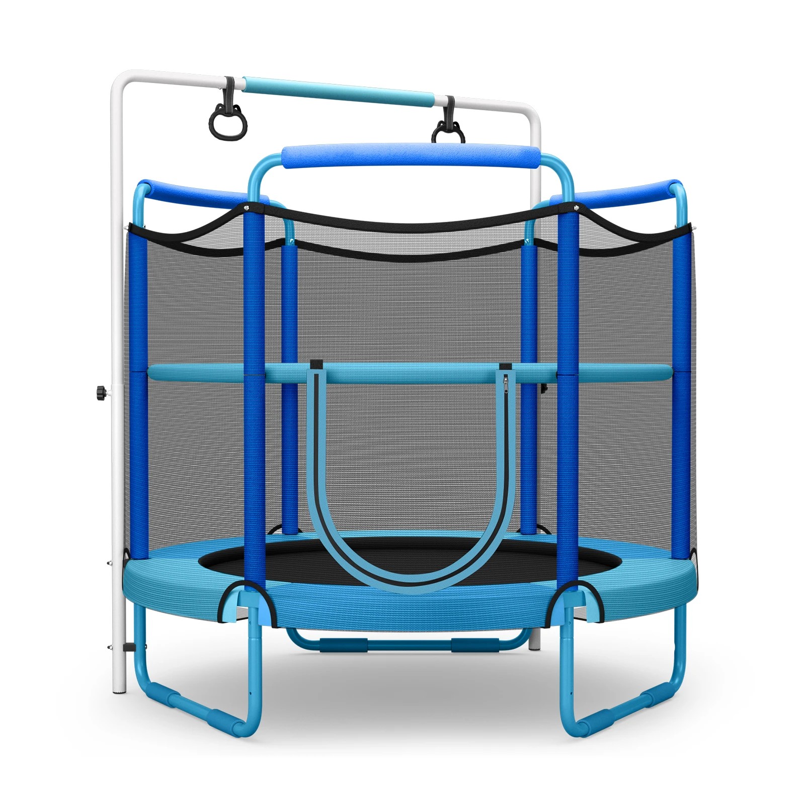 1 Costway 3-in-1 Kids Trampoline w/Enclosure Net Spring Pad In/Outdoor Rebounder Gift - Blue, 1 of 1