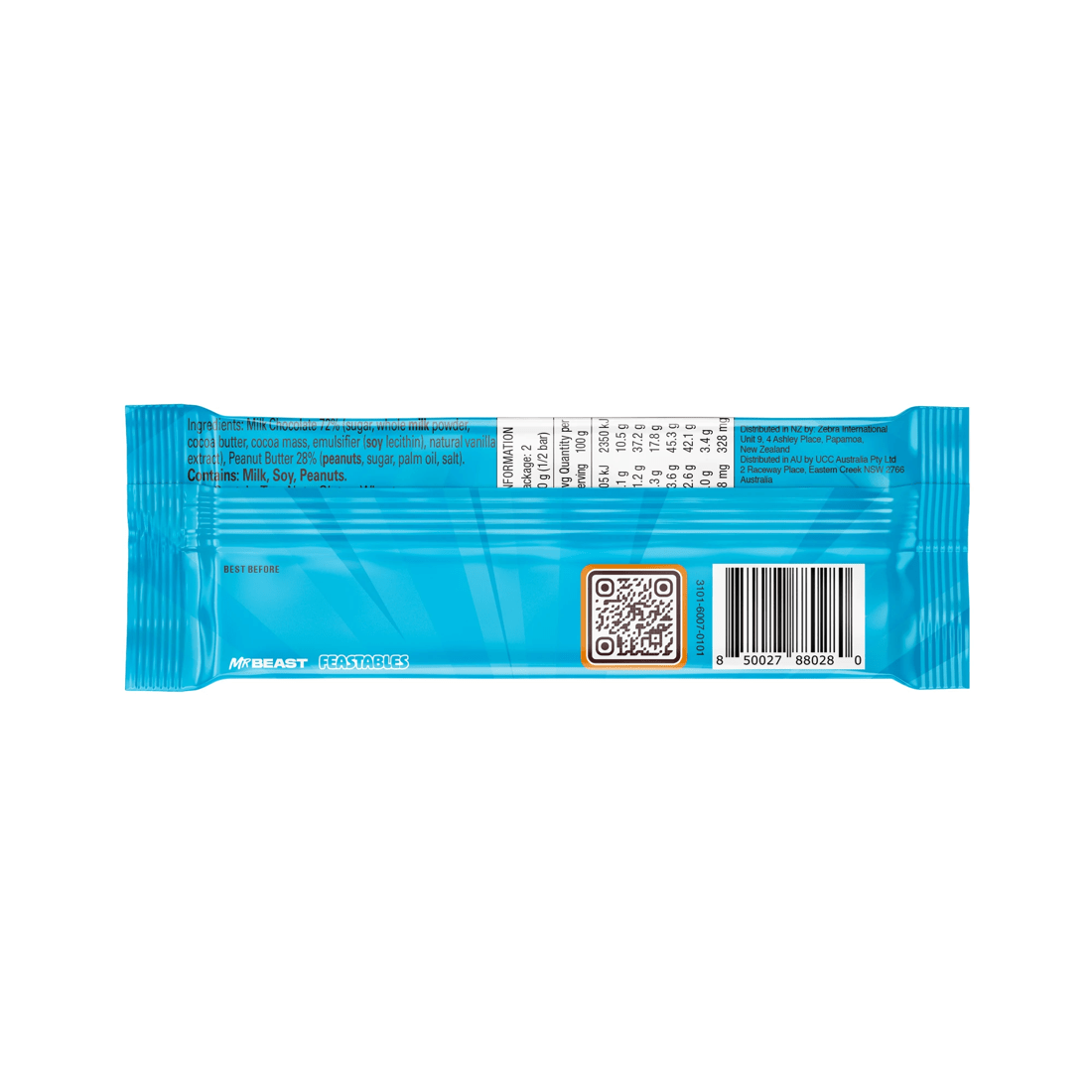 2 MrBeast Feastables Peanut Butter Milk Chocolate Bar 60g, 2 of 8