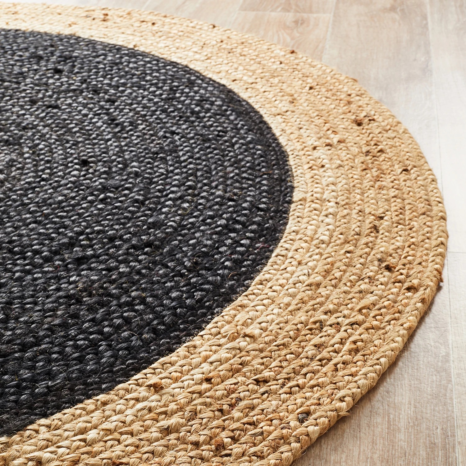 4 Common Ground Rugs Solace Polo 150x150cm - Small Round Handwoven Jute Rug - Natural, 4 of 6