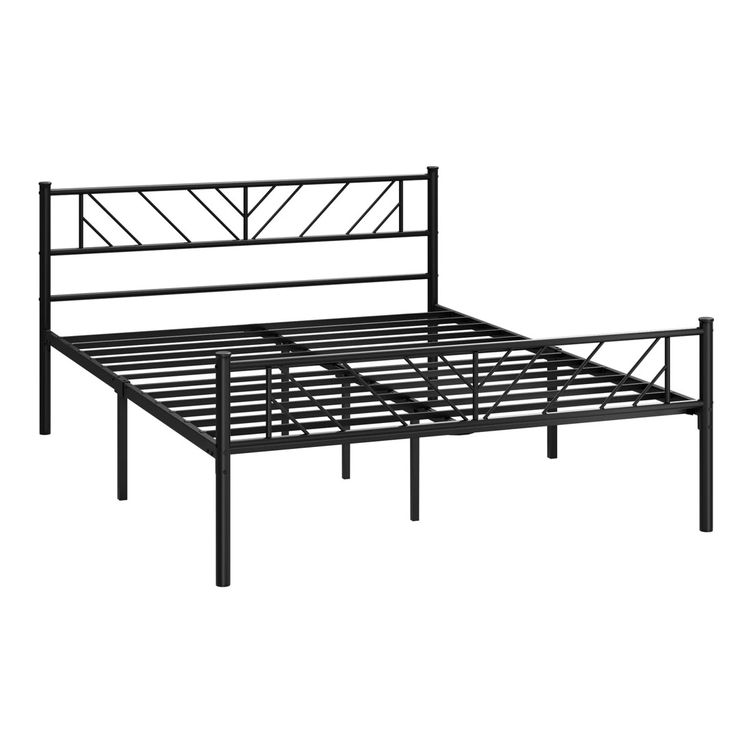 5 Oikiture Metal Bed Frame Queen Size Bed Base Platform Sis
 - Black, 5 of 9