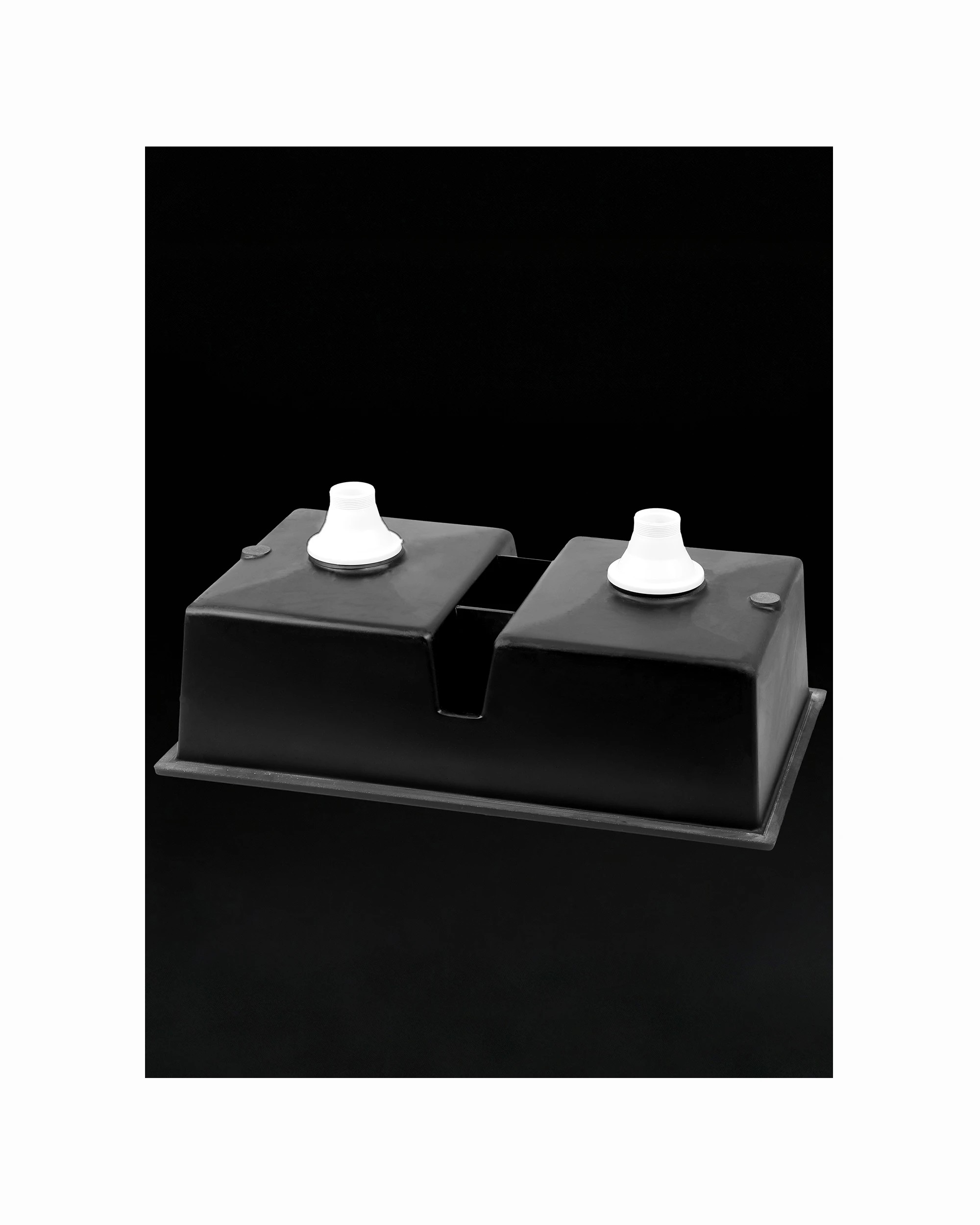 5 Cefito Kitchen Sink 77x45cm Granite Stone Sink Double Bowl - Black, 5 of 6