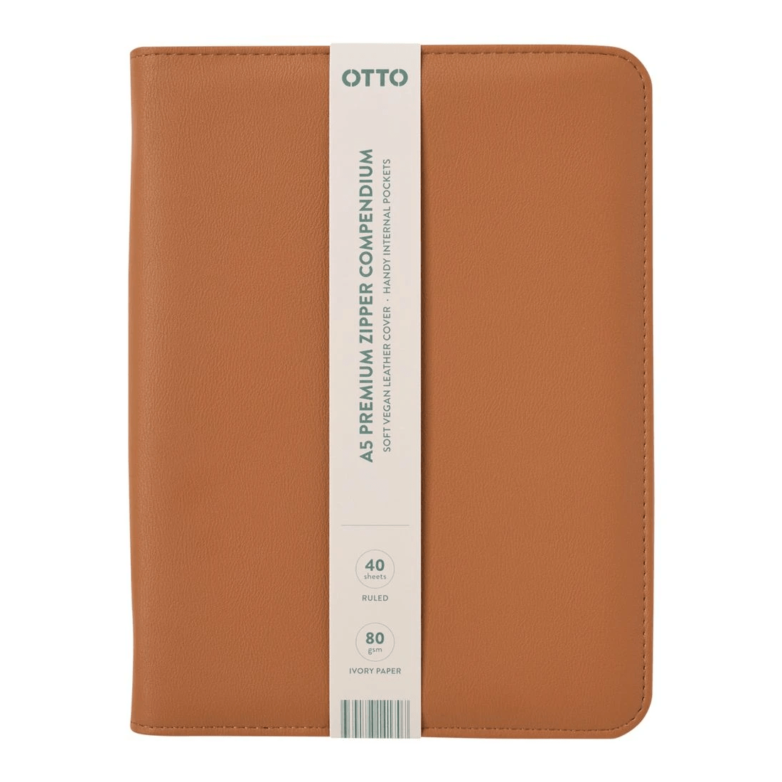 1 Otto A5 Zipper Compendium Tan, 1 of 3